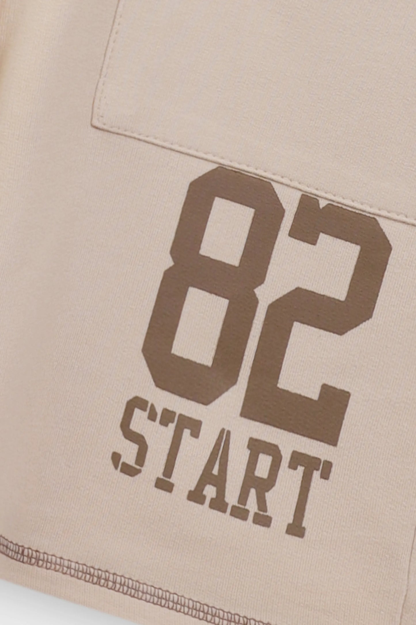 Boys Beige Athletic Terry Shorts