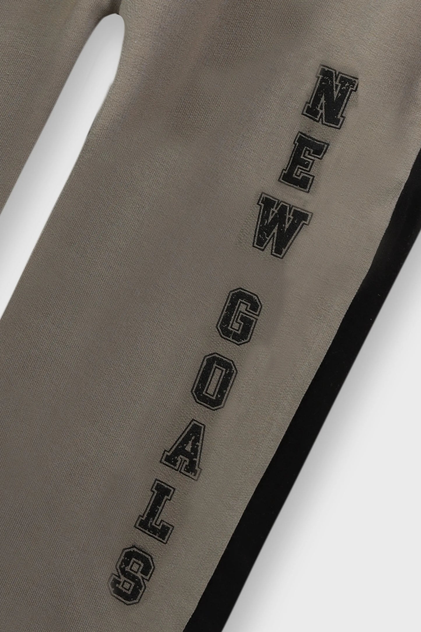 Boys Grey & Black Straight Terry Trousers