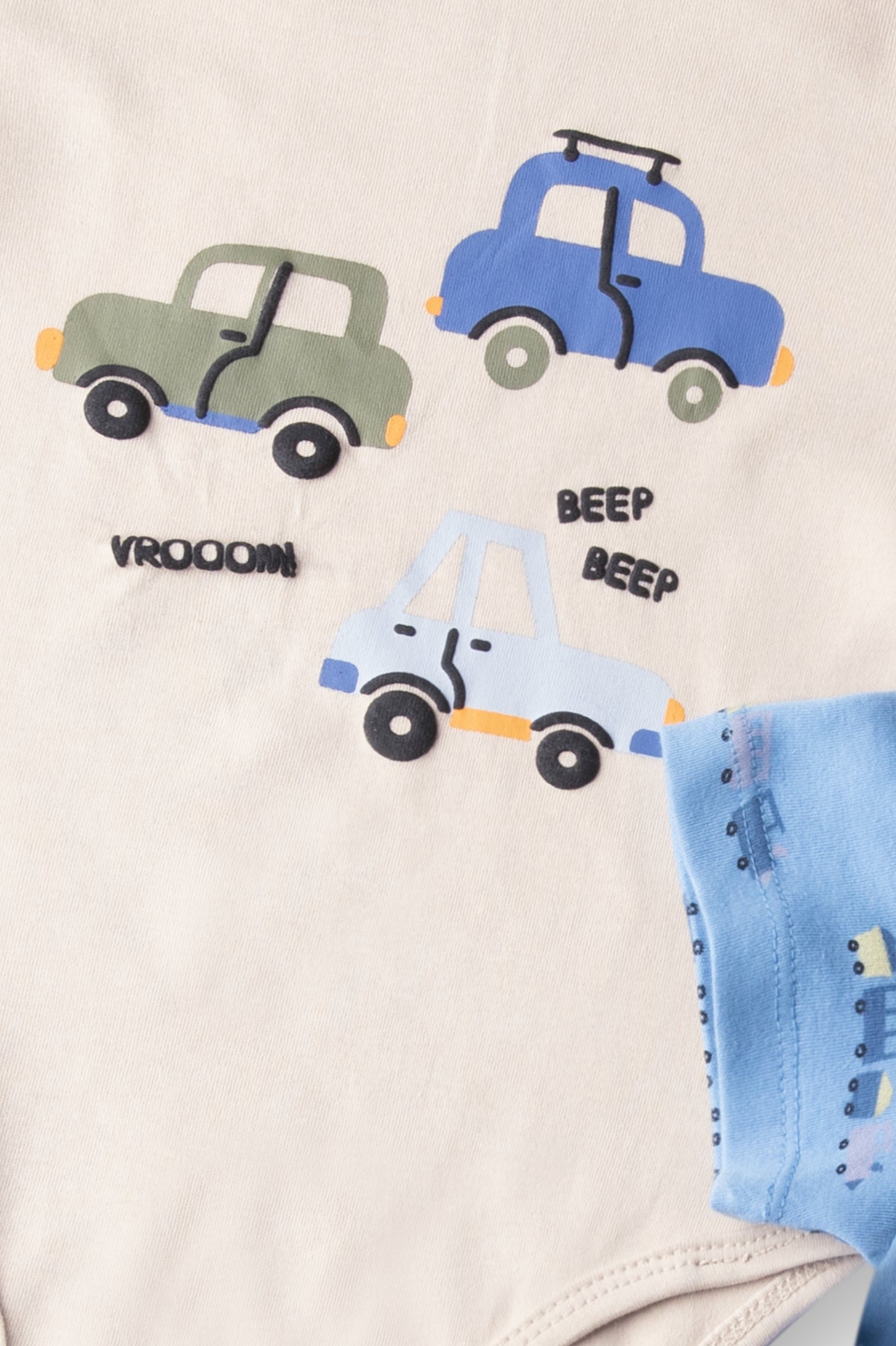 Boys Wheels and Rails Bodysuit Set (Pack of 2)