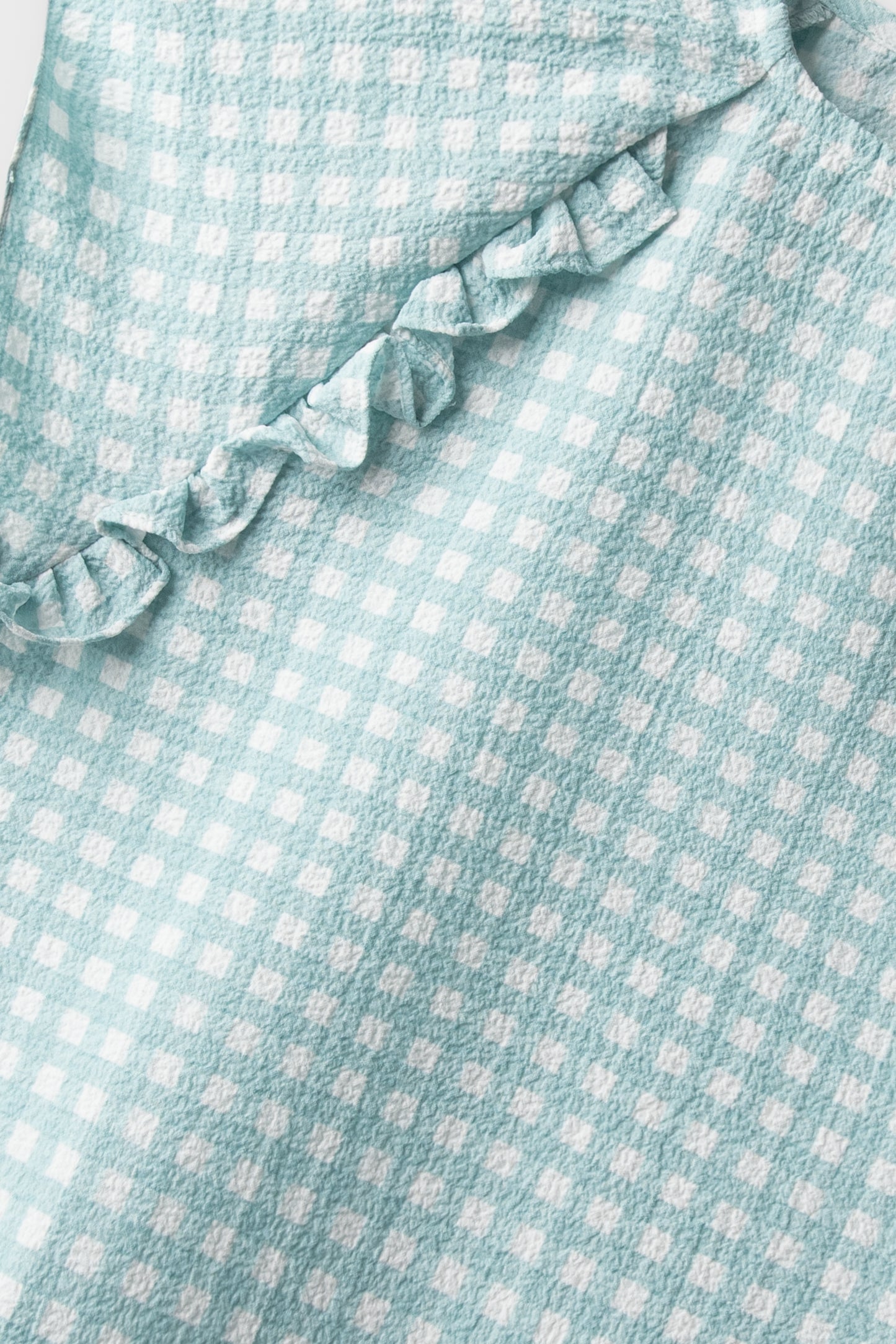 Green Whimsy Checkered Cotton Co-ord