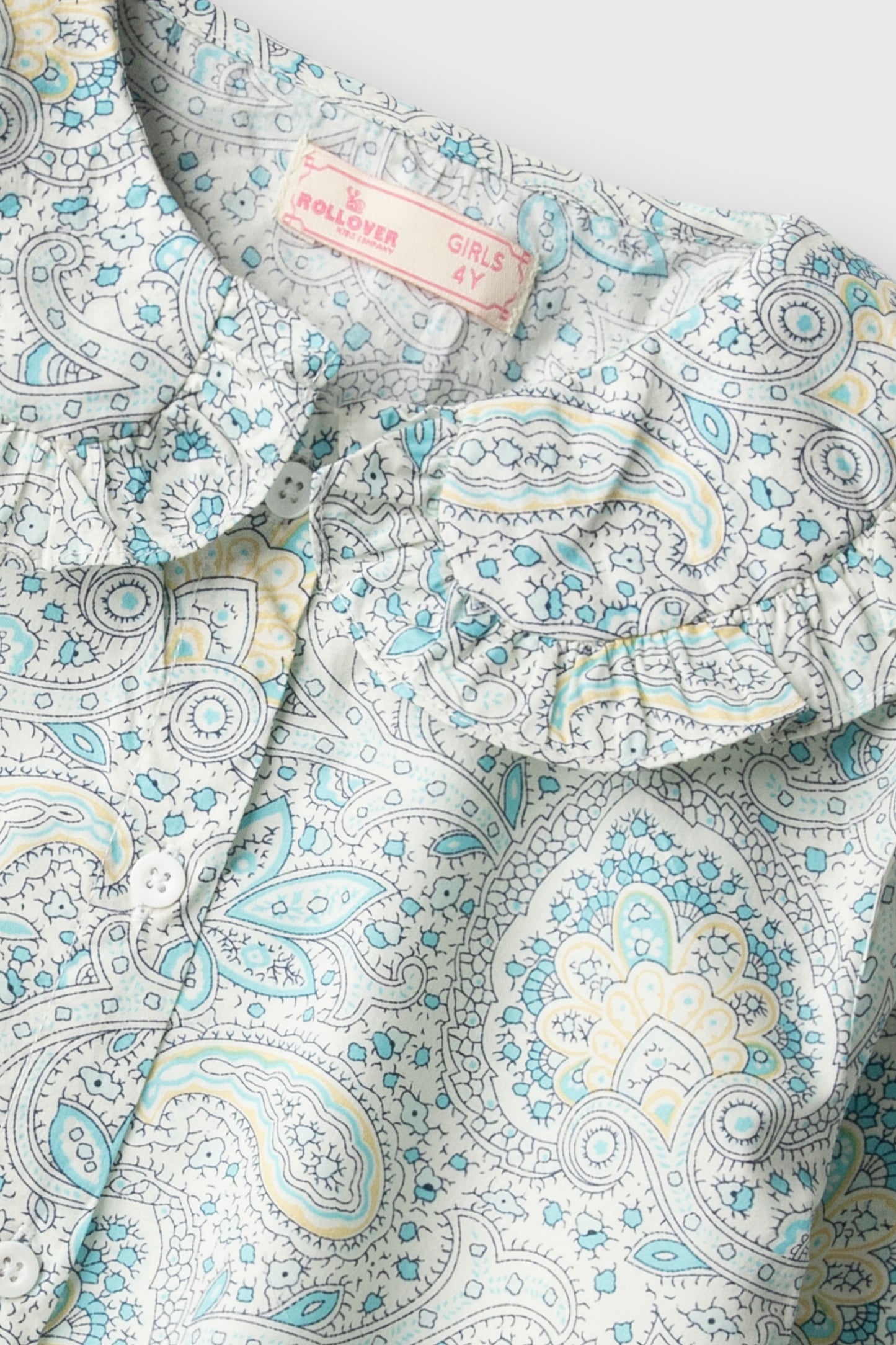Ivory Paisley Printed Cotton Top