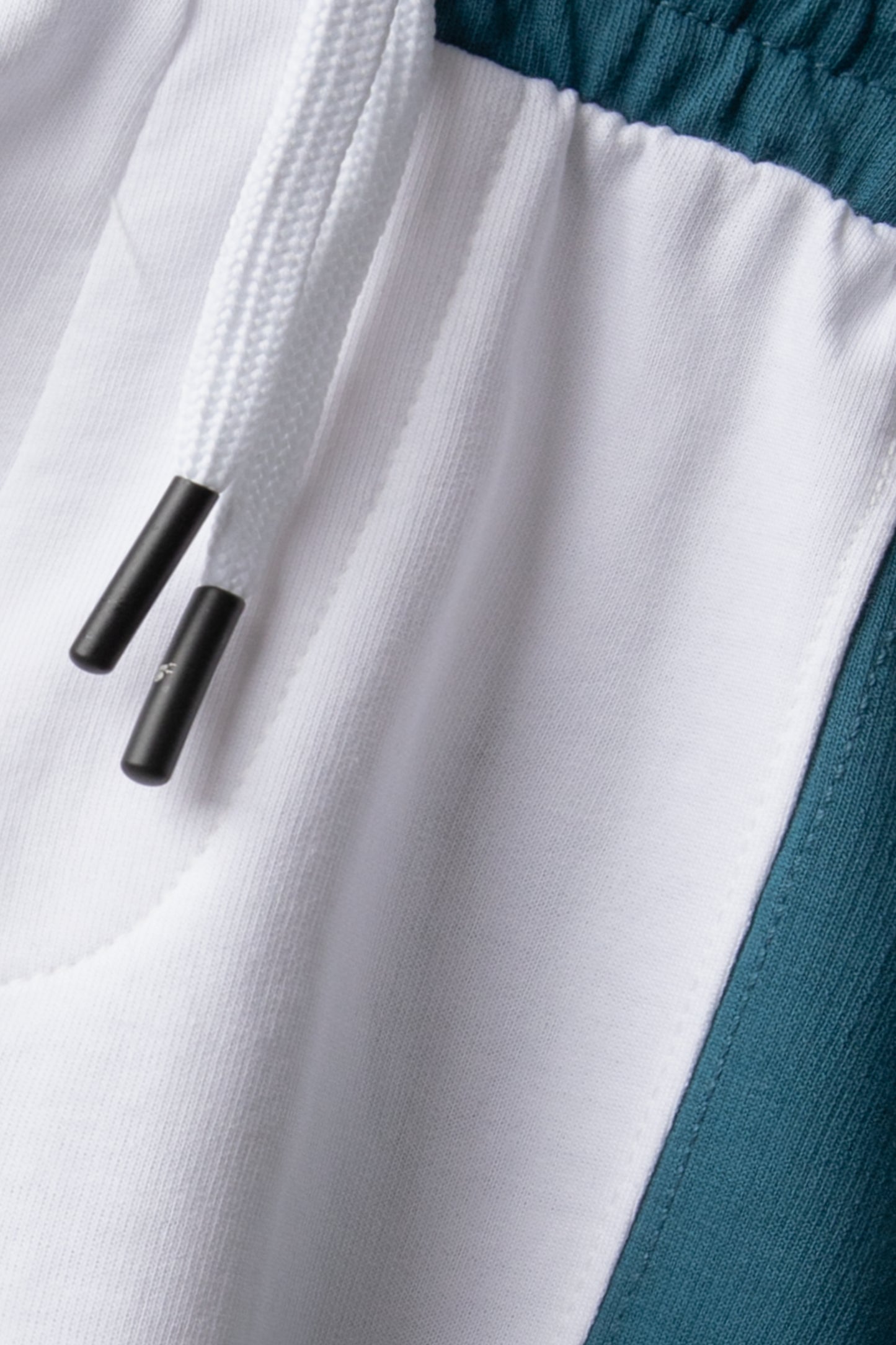 Teal Panel Terry Shorts