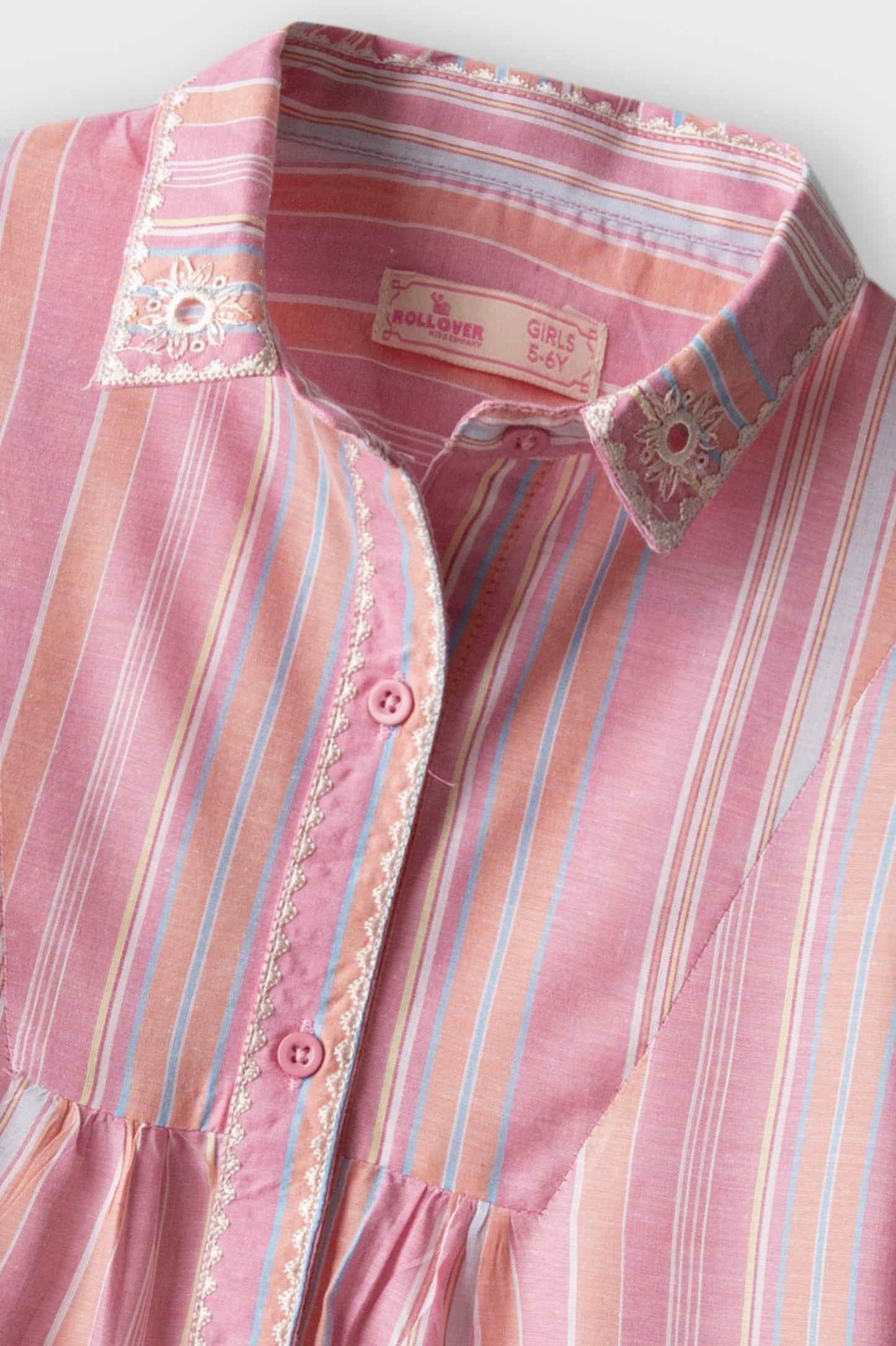 Rosy Stripe Cotton Co--ord Set