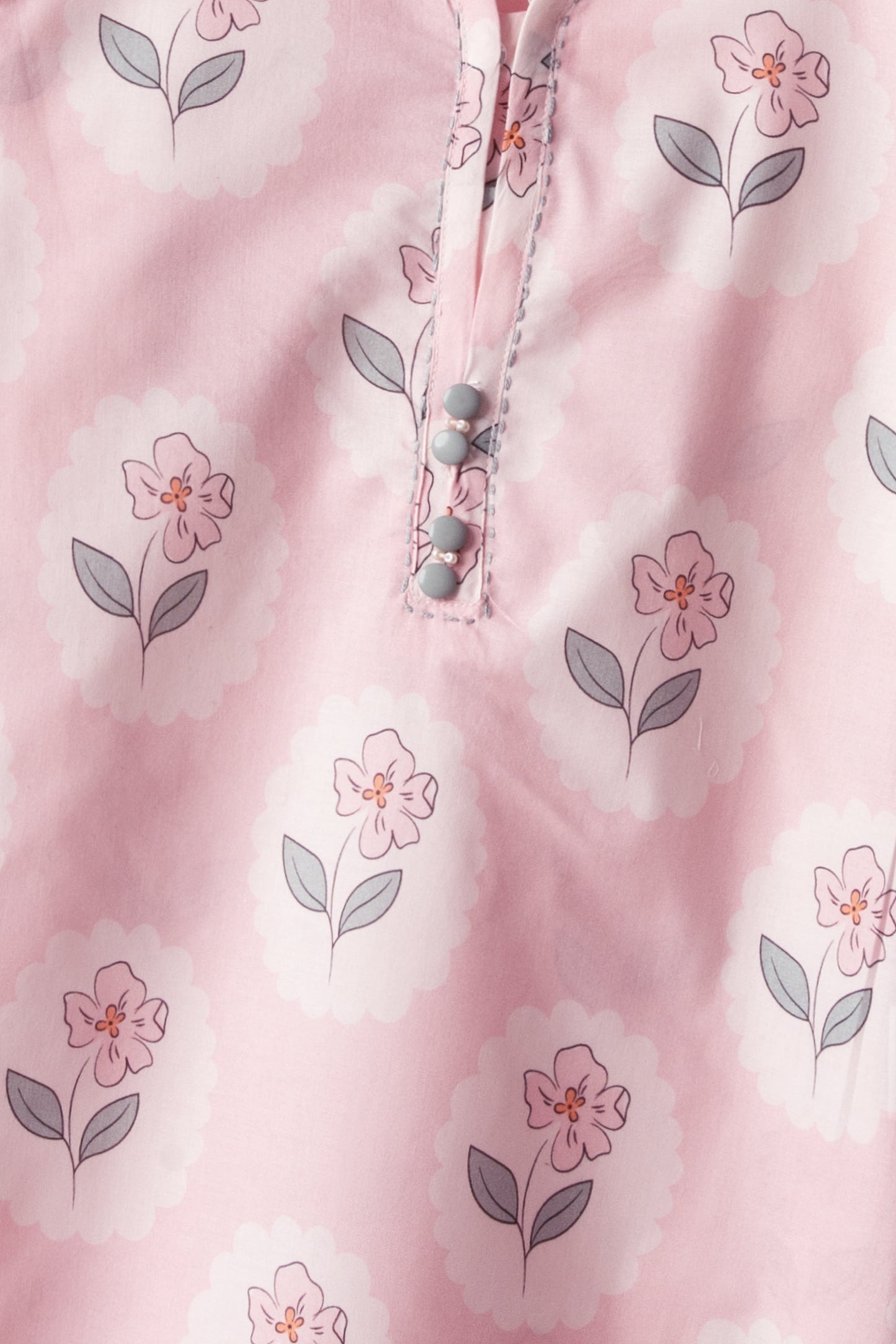 Floral Frams Printed Kurta Set - 2pc