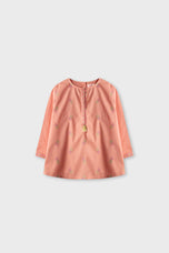Orange Embroidered Ethnic Top