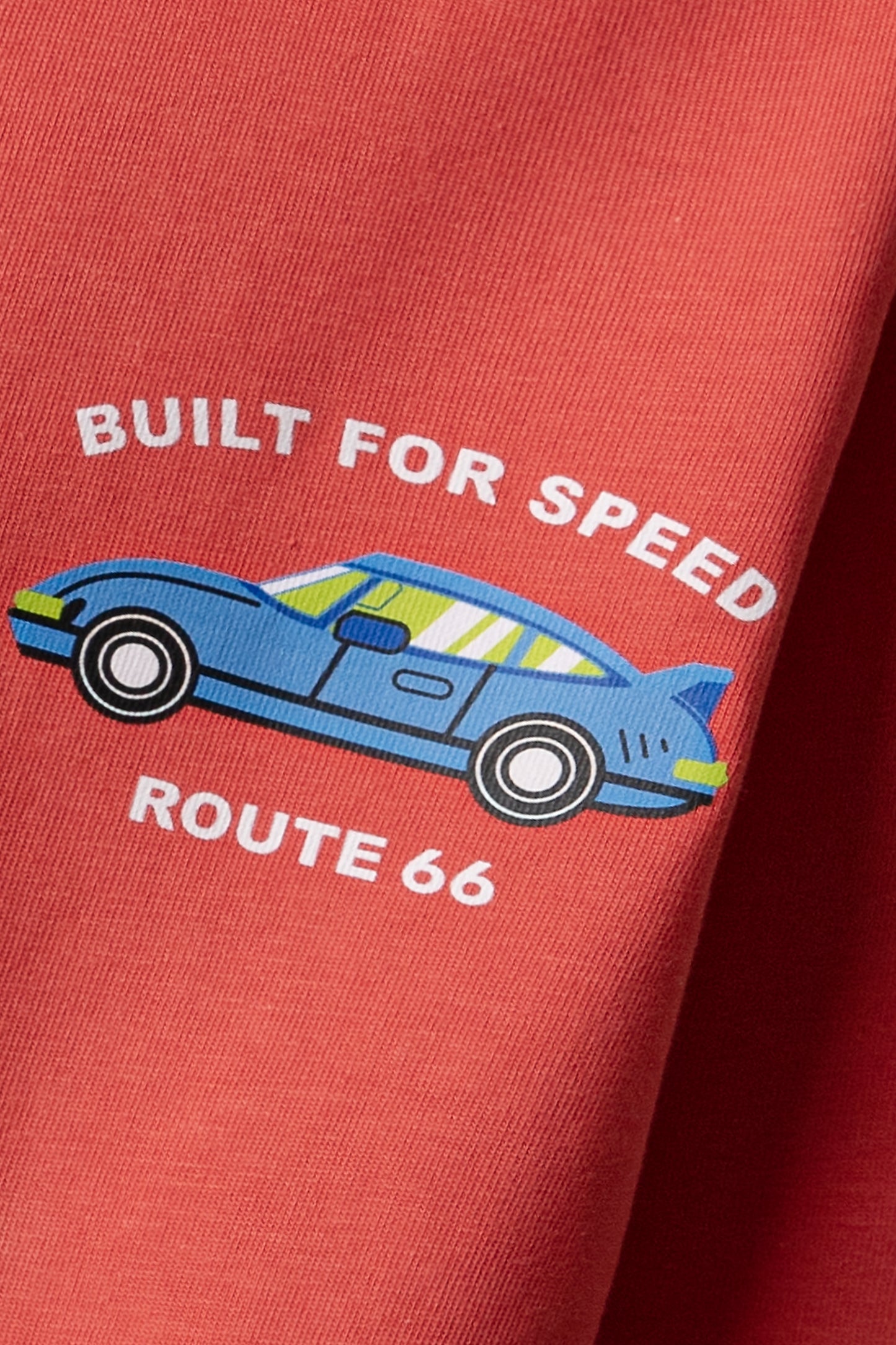 Boys Red Coral Racing Jersey Tee