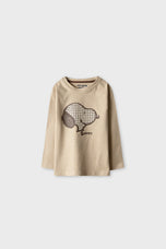 Boys Choco Beige Graphic Tee