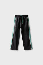 Boys Velocity Black & Teal Terry Trousers