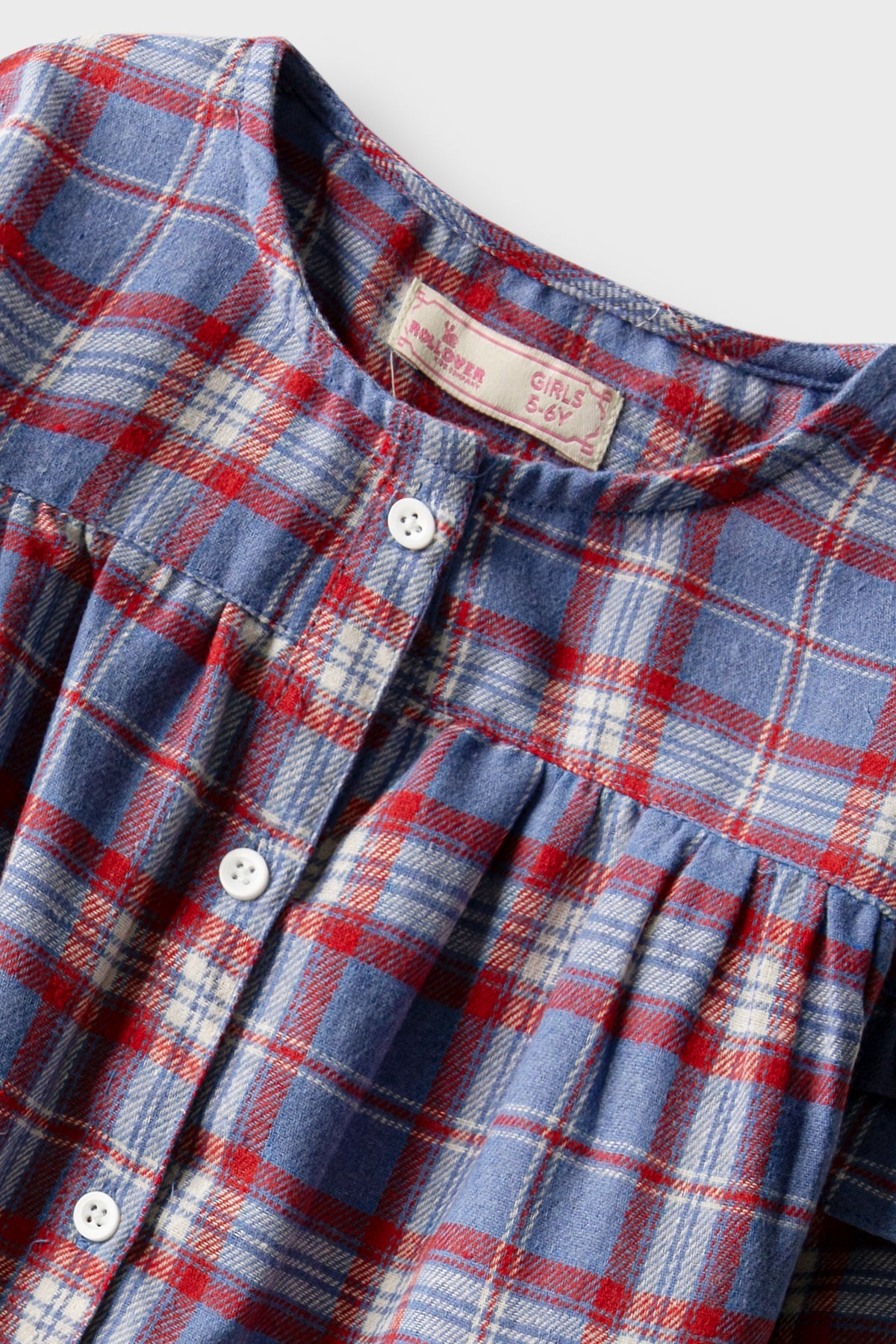 Red Sky Check Cotton Top
