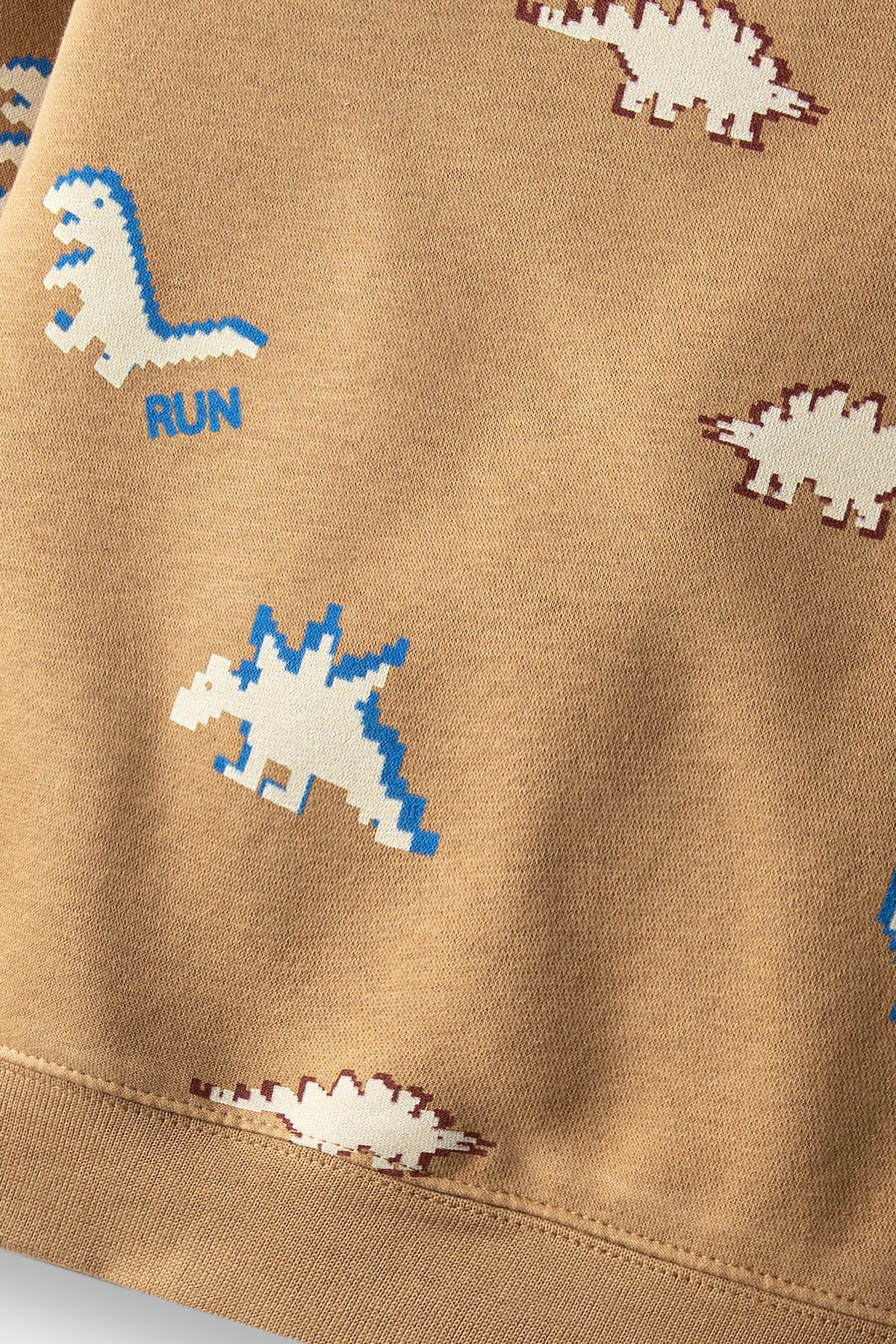 Boys Dino Trail Brown Fleece Sweatshirt