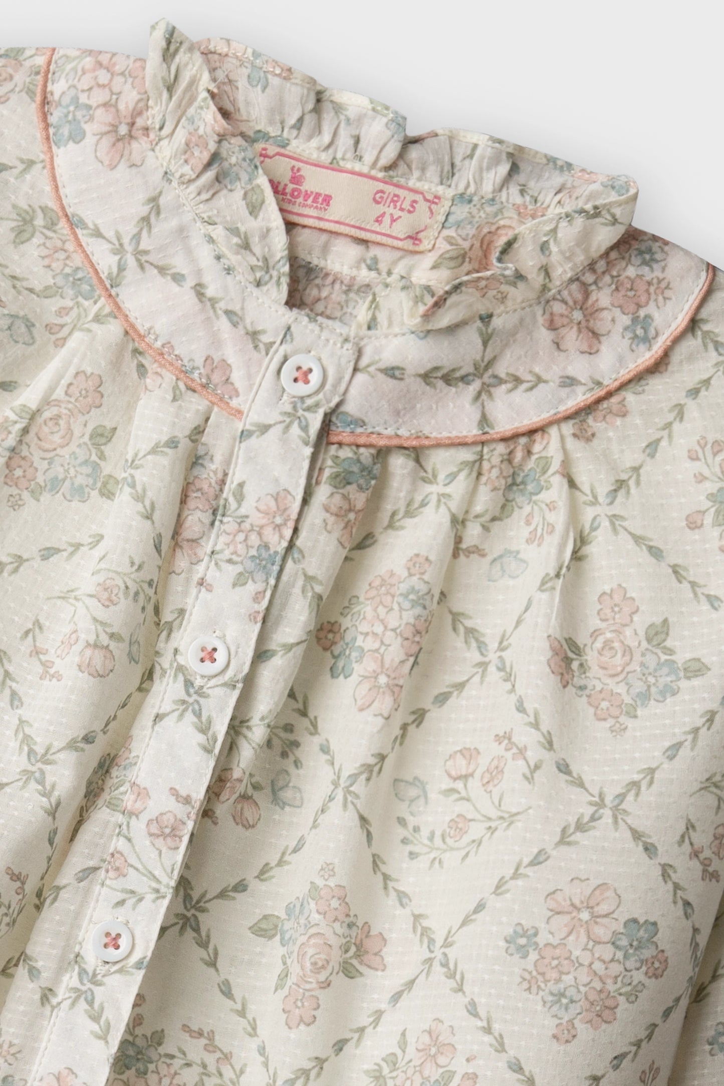 Ivory Meadow Frilled Top