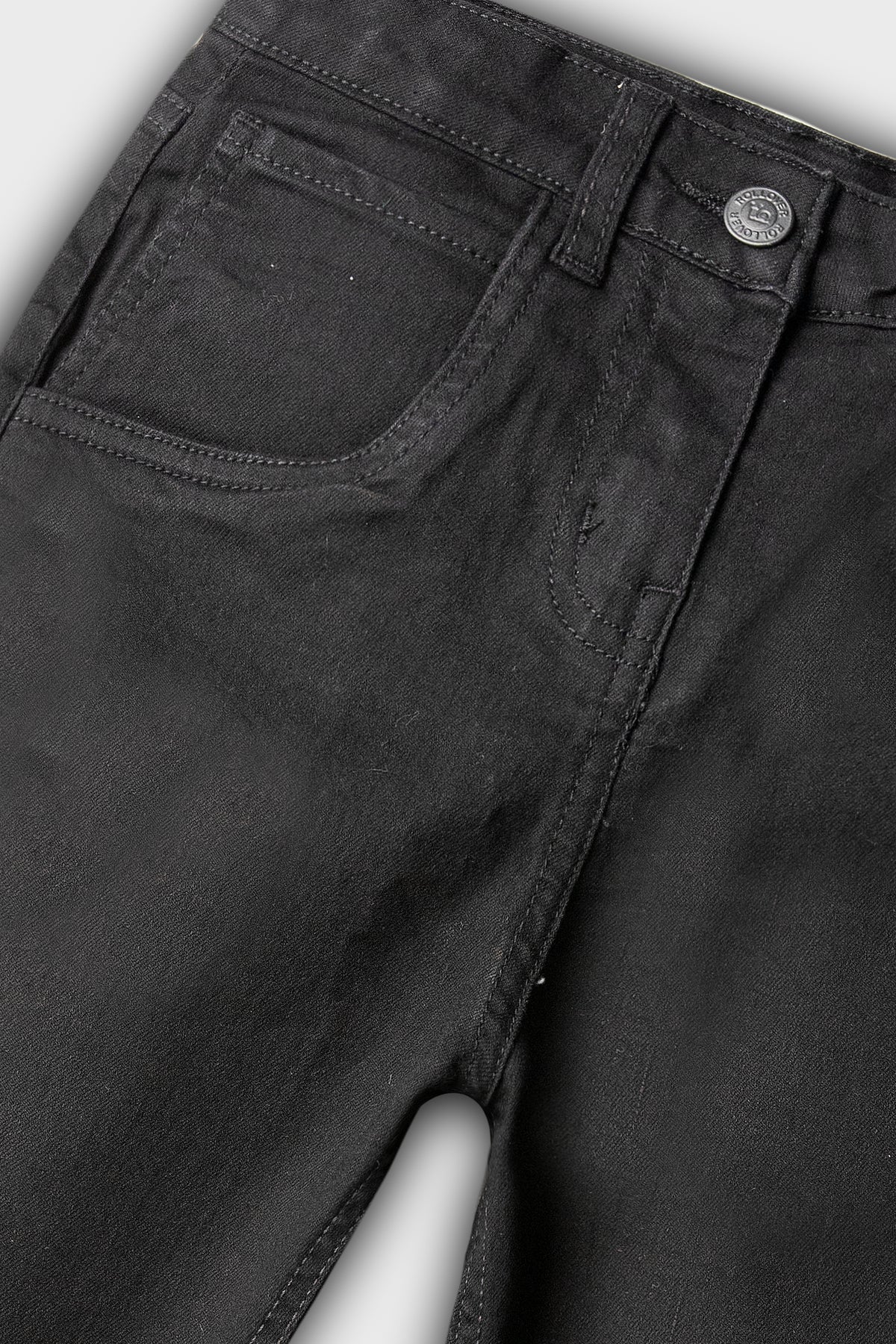 Girls Curve Black Barrel Jeans