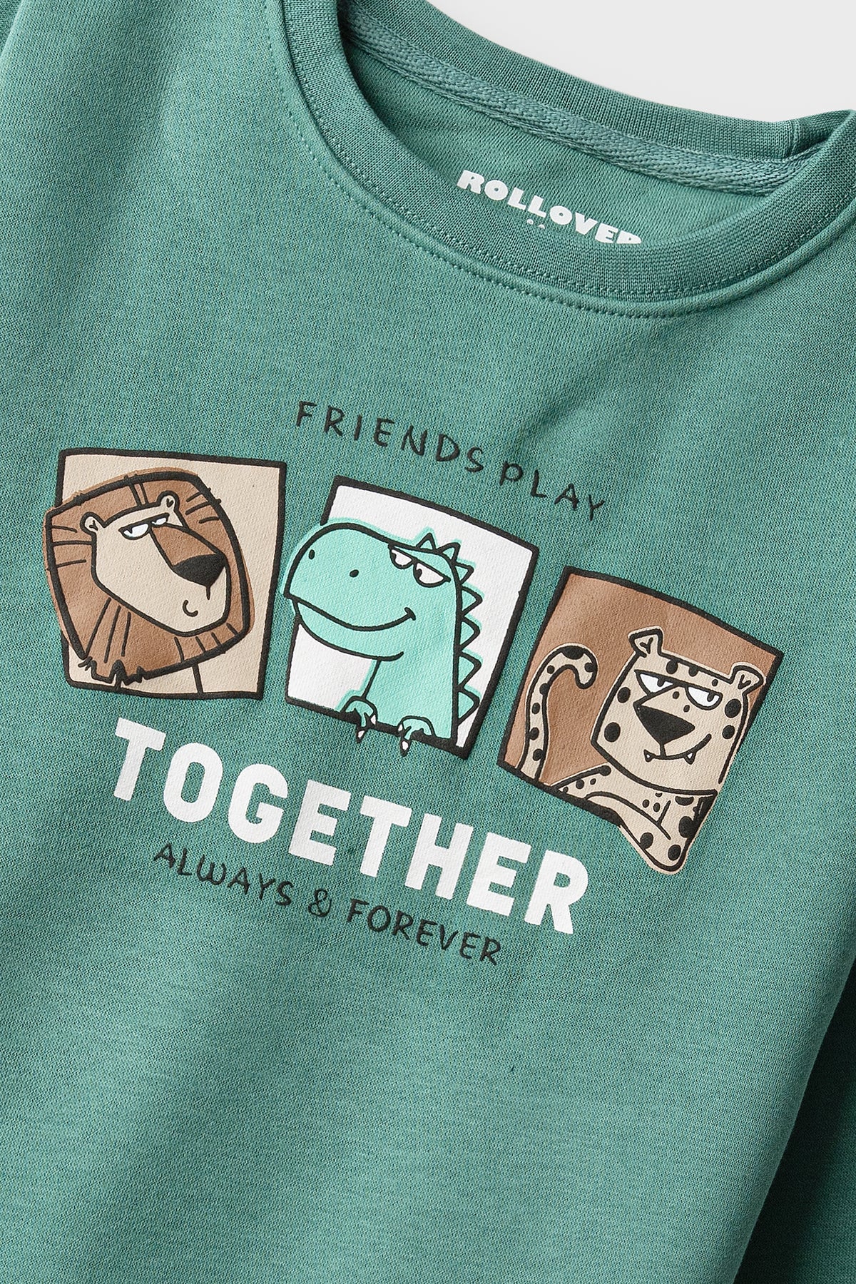 Boys Teal Crew Oversized Sweatshirt