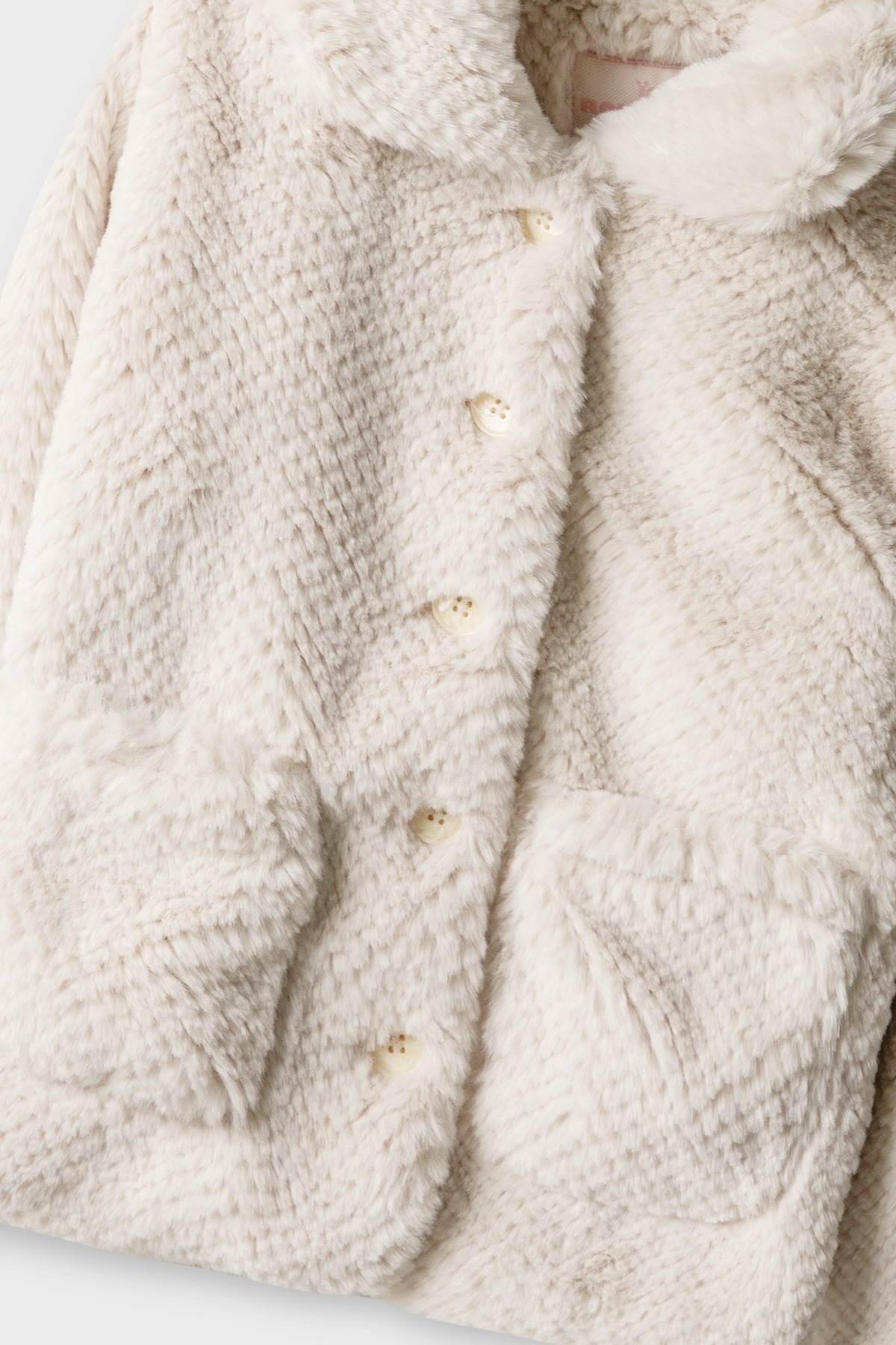 Girls Cloud Cream Fur Jacket