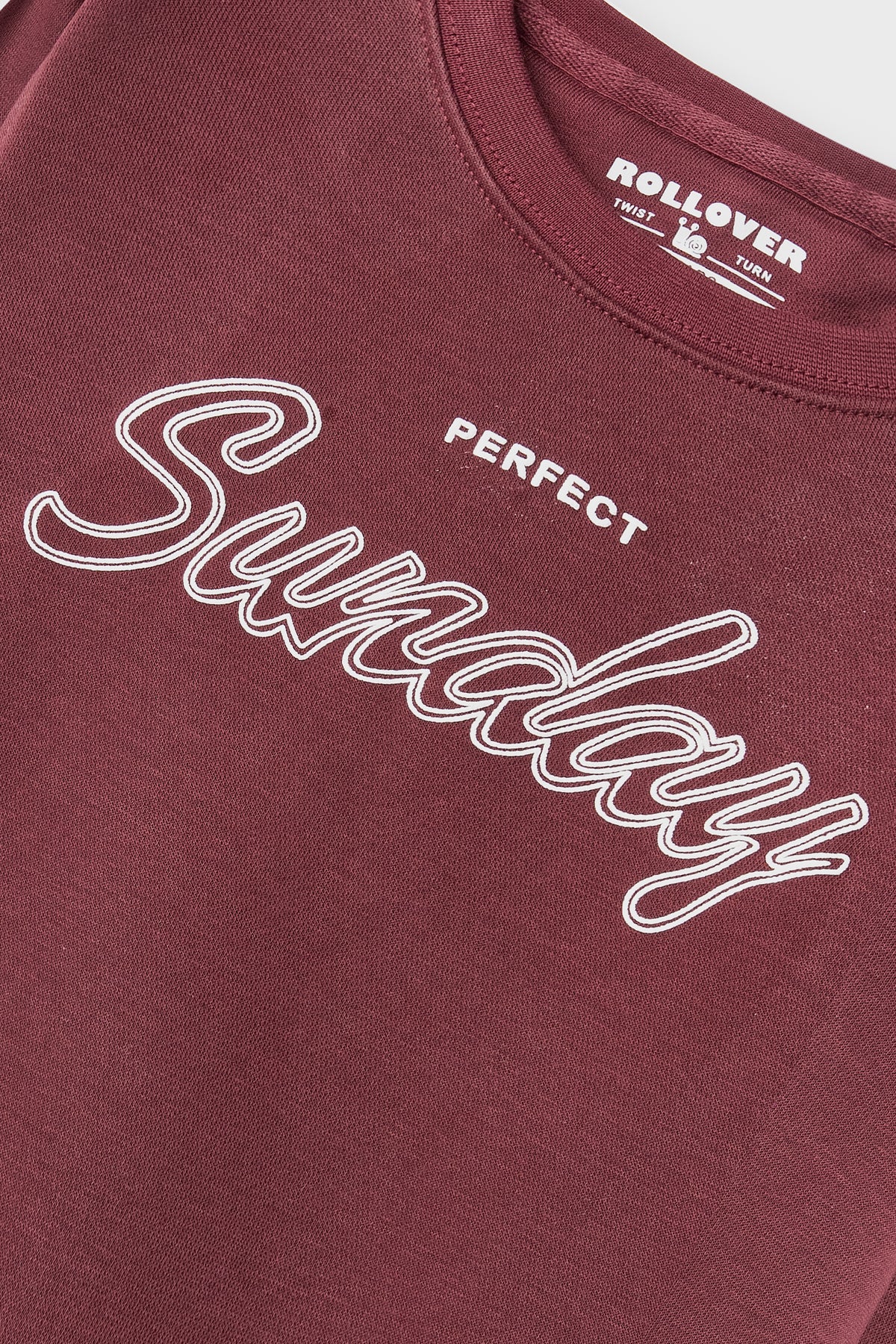 Boys Burgundy Leisure Embroidered Sweatshirt