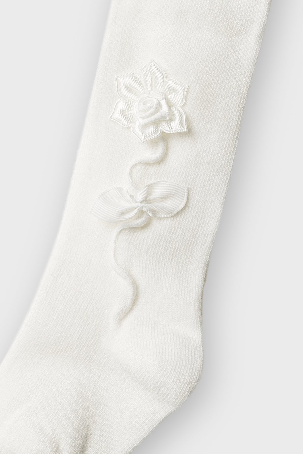Ivory Bloom Cotton Leggings