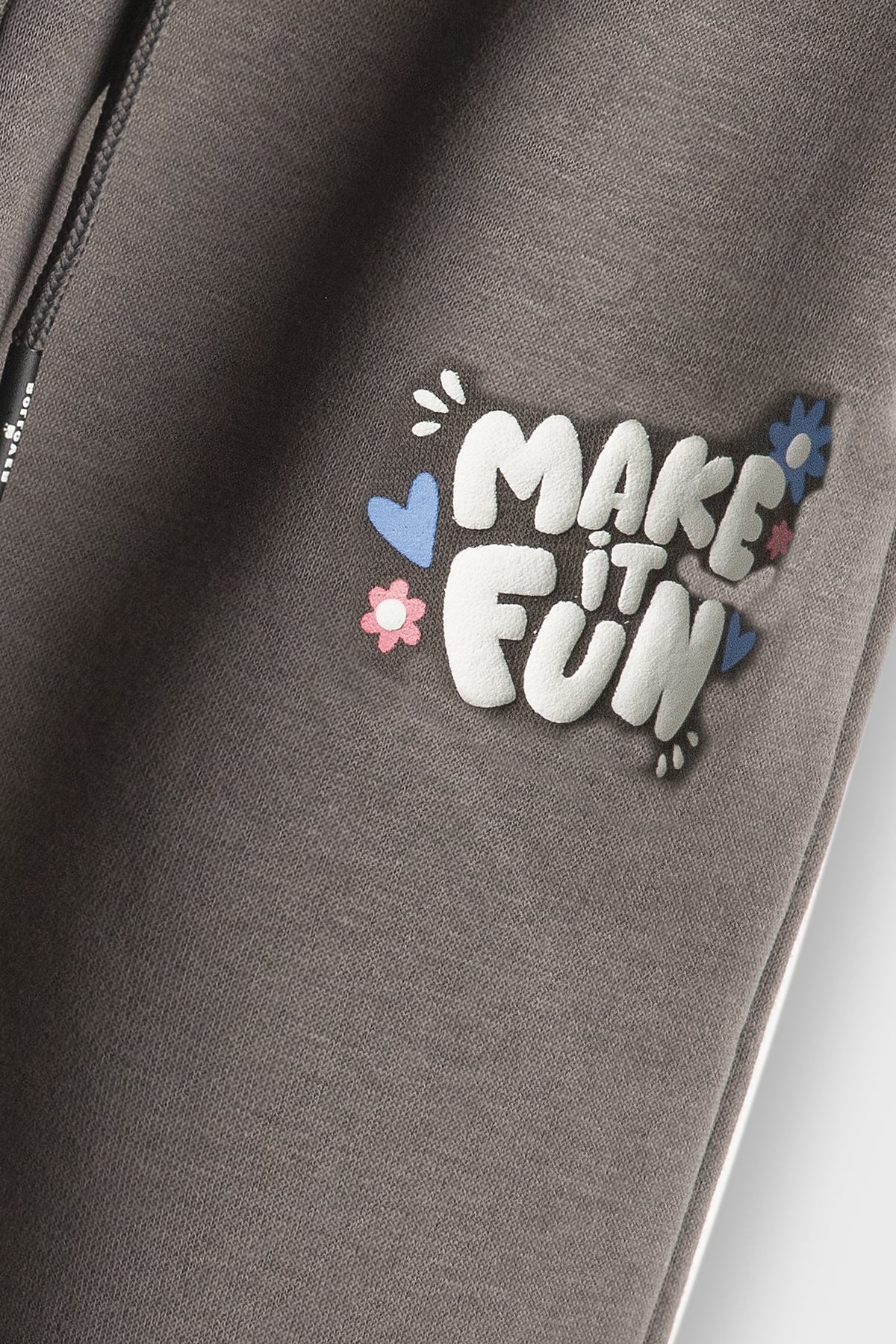 Girls Charcoal Cozy Jogger Trousers