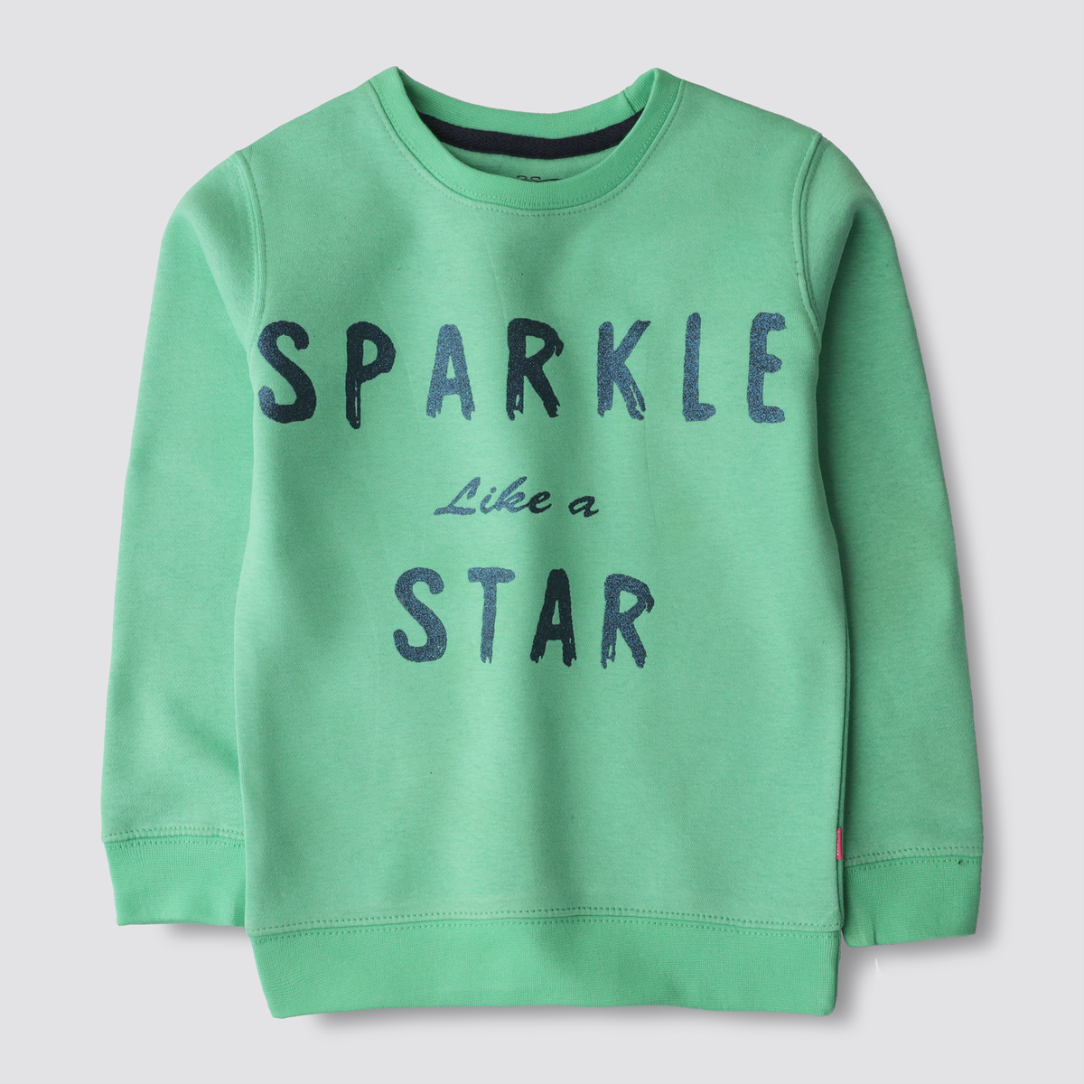 Mint Sparkle Fleece Sweatshirt Rollover Kids Company