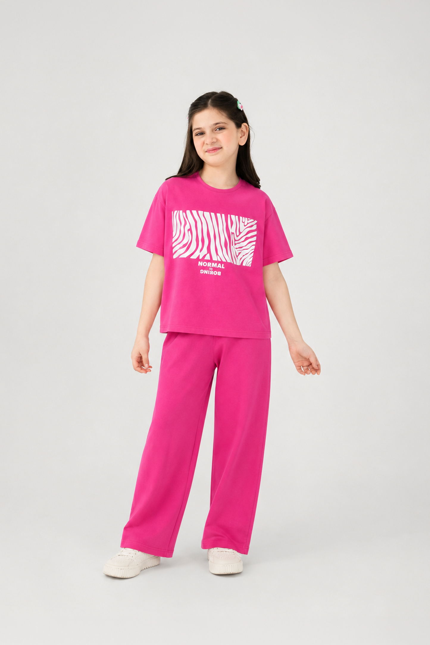Hot Pink Graphic Jersey Co-ord Set