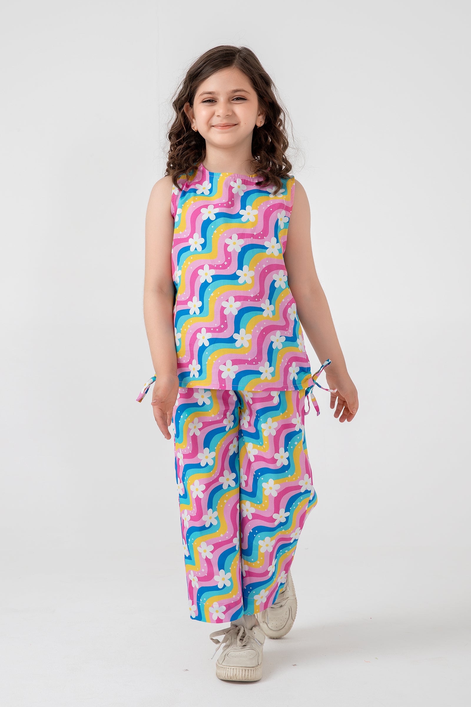 Rainbow Bloom Cotton Co-ord Set