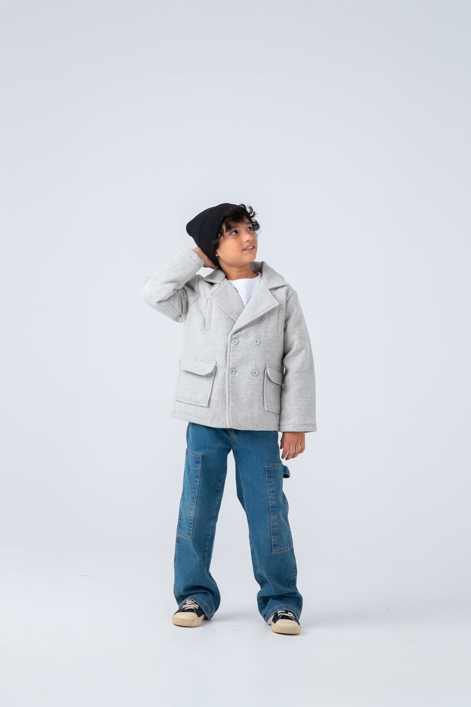 Boys Grey Ember Felt Coat