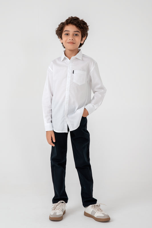 Boys Classic White Formal Shirt