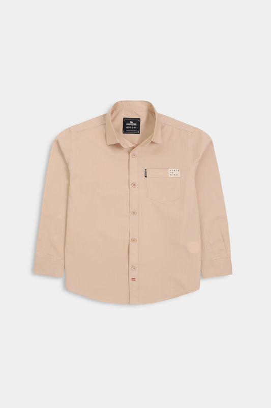 Boys Classic Beige Chambray Shirt