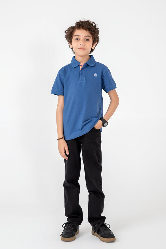 Boys Signature Indigo Polo Shirt