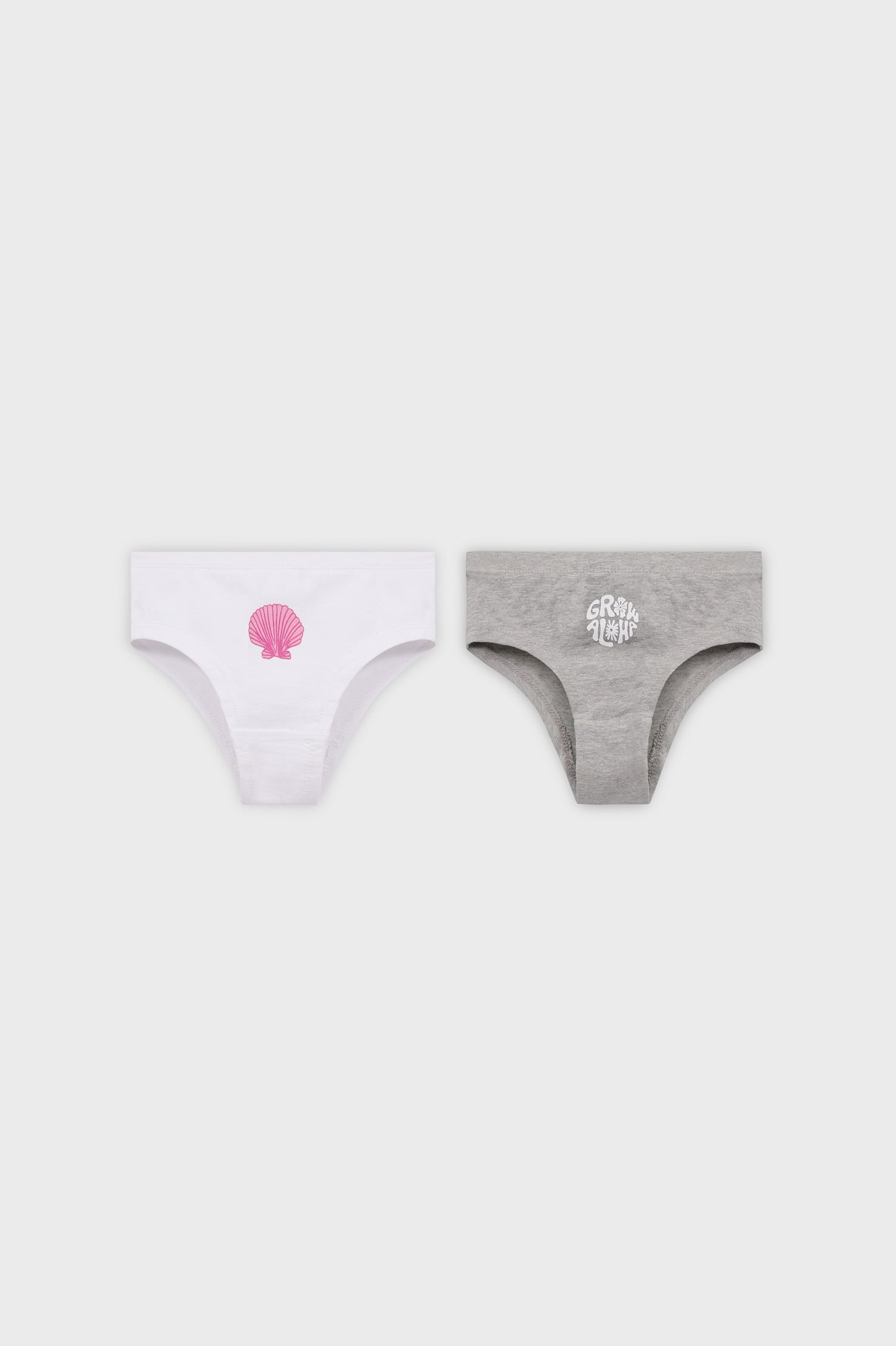 Girls Briefs With Elastic Band , Assorted (2-Pack Set)
