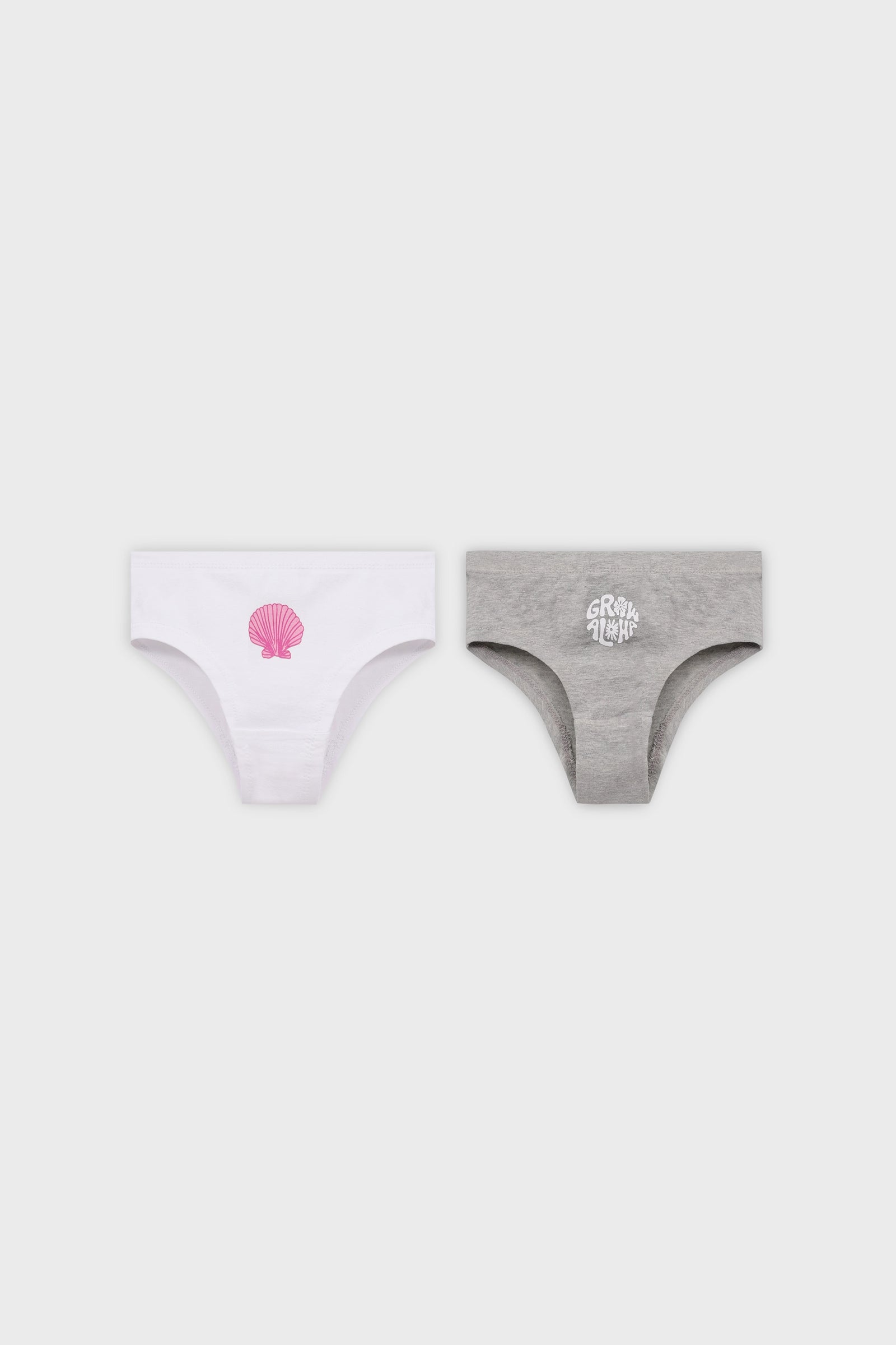 Girls Briefs With Elastic Band , Assorted (2-Pack Set)