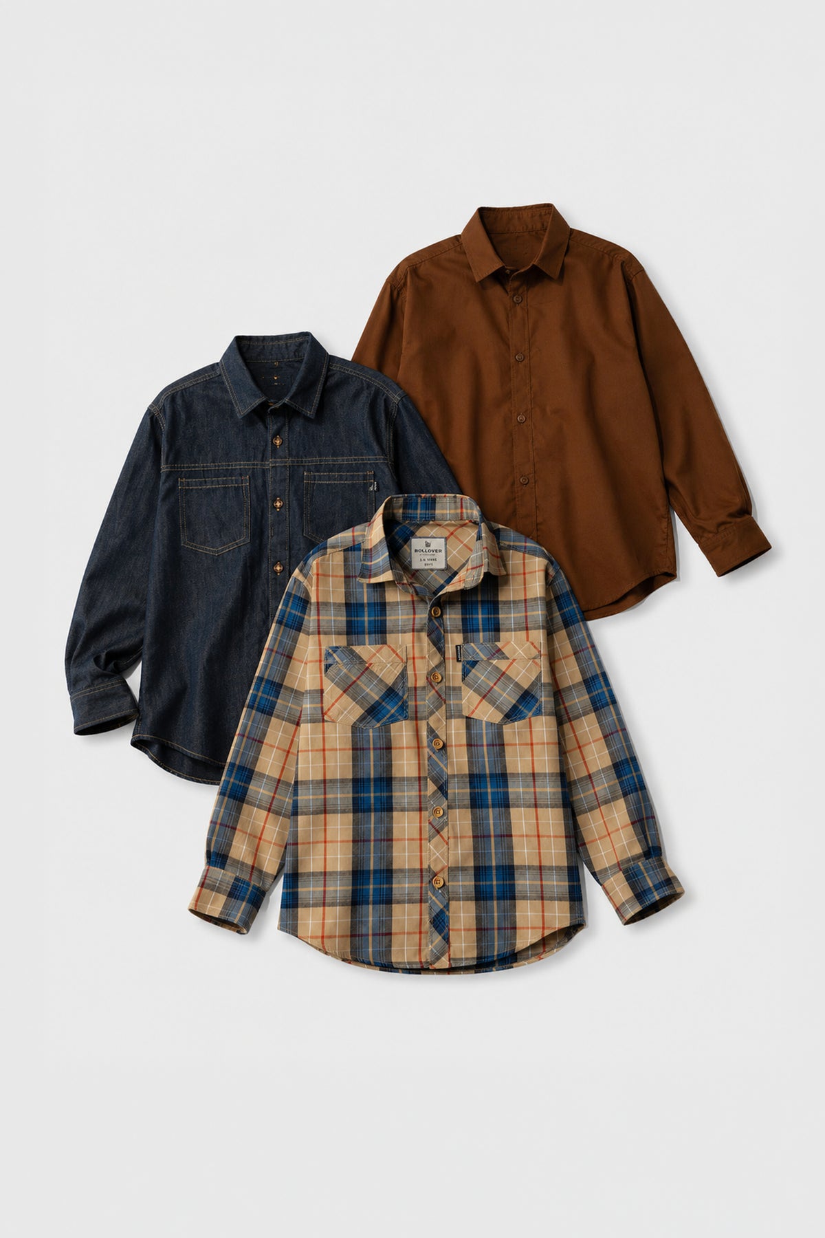 Boys Smart Casual Button-Down Shirts Pack