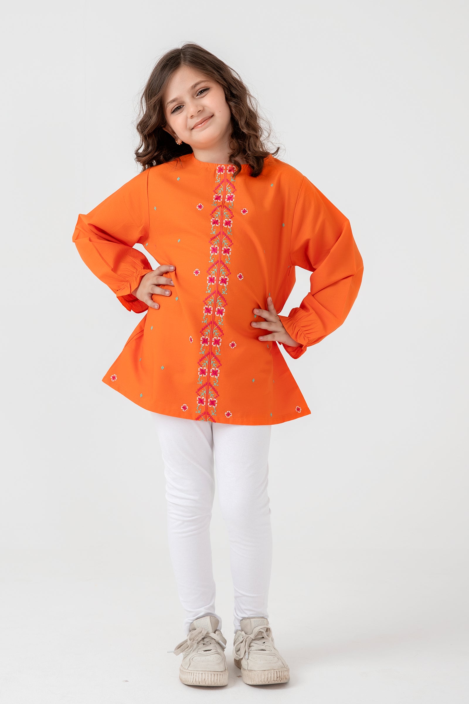 Rust Charm Smocked Top