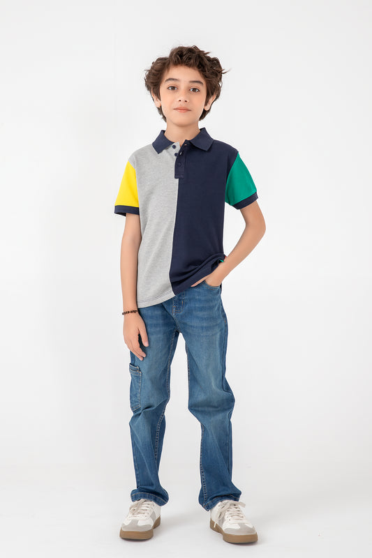 Boys Dual Tone Classic Polo