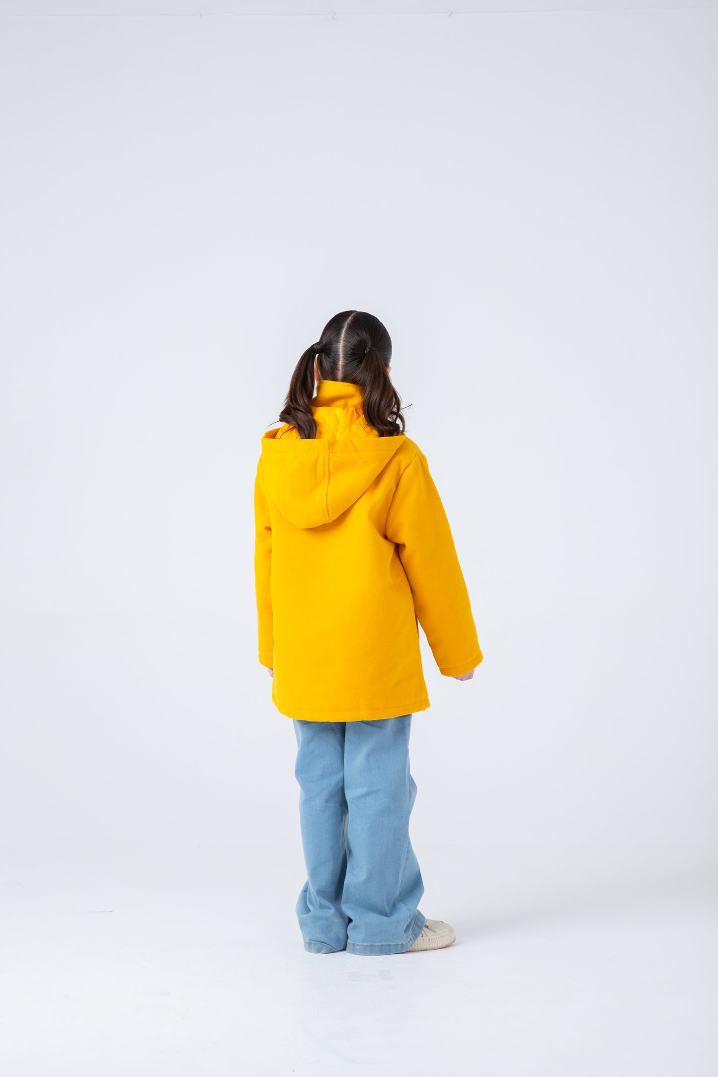 Girls Mustard Felt Coat