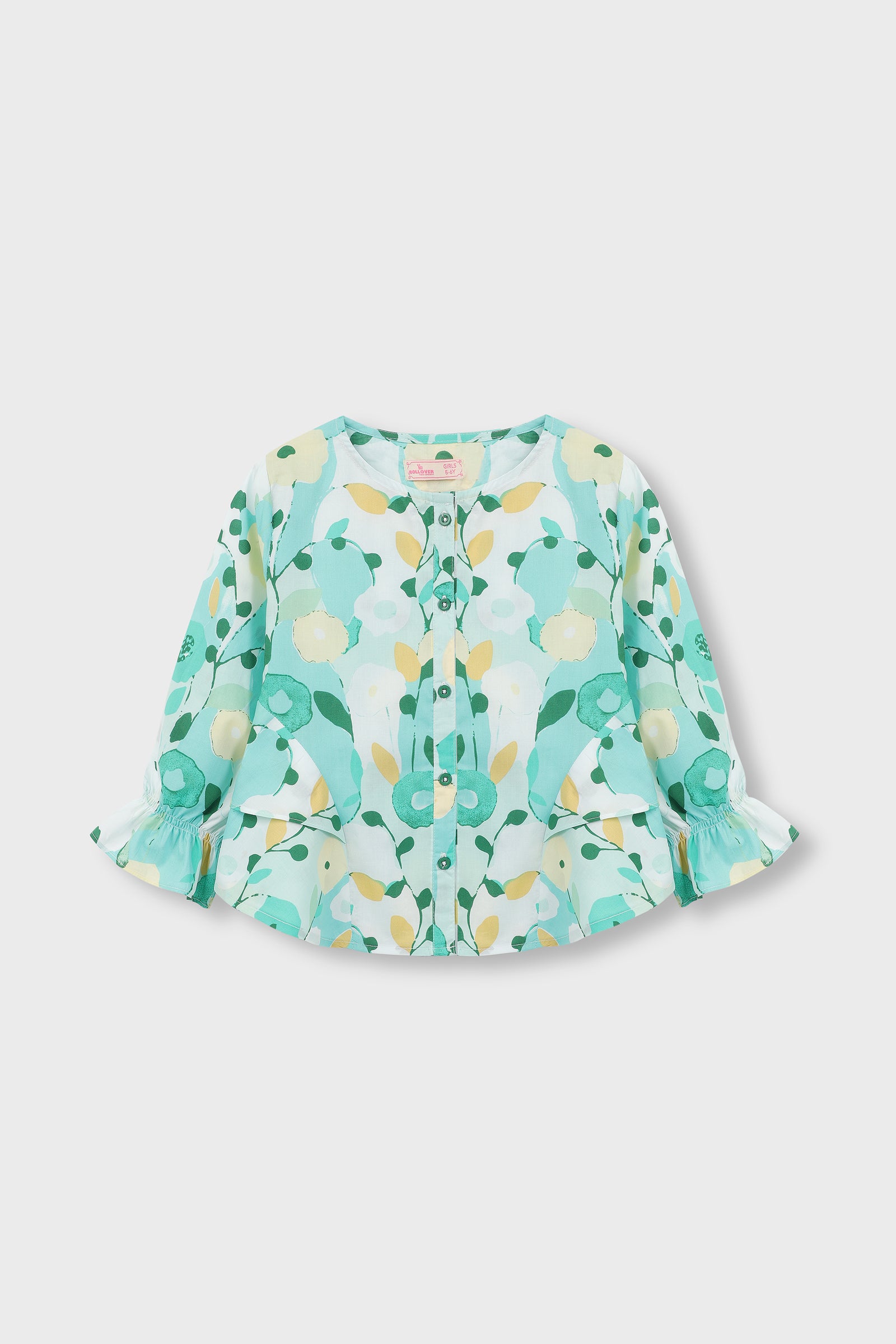 Verdant Whimsy Frill Top