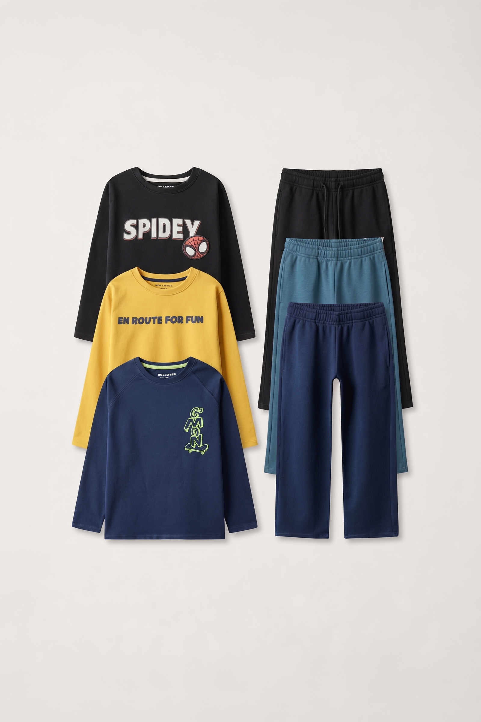 Boys Pack of 3 Cozy Co-Ord Sets