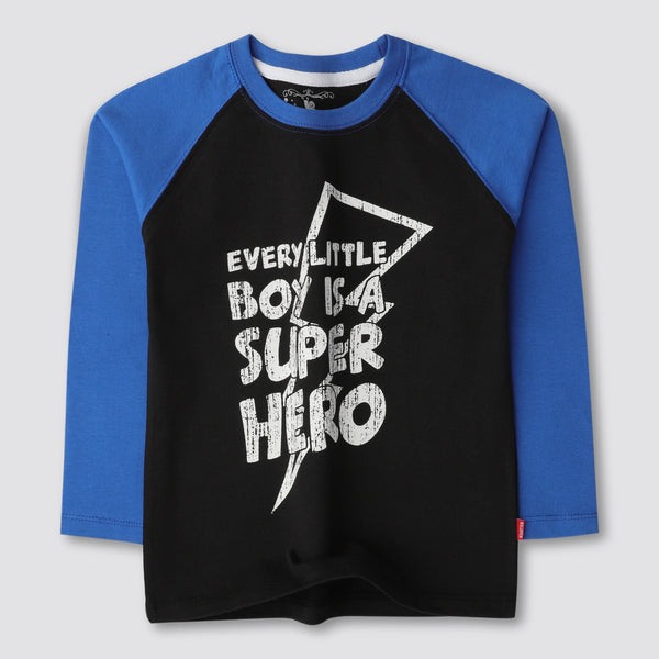 Blue Raglan Boys T-Shirt