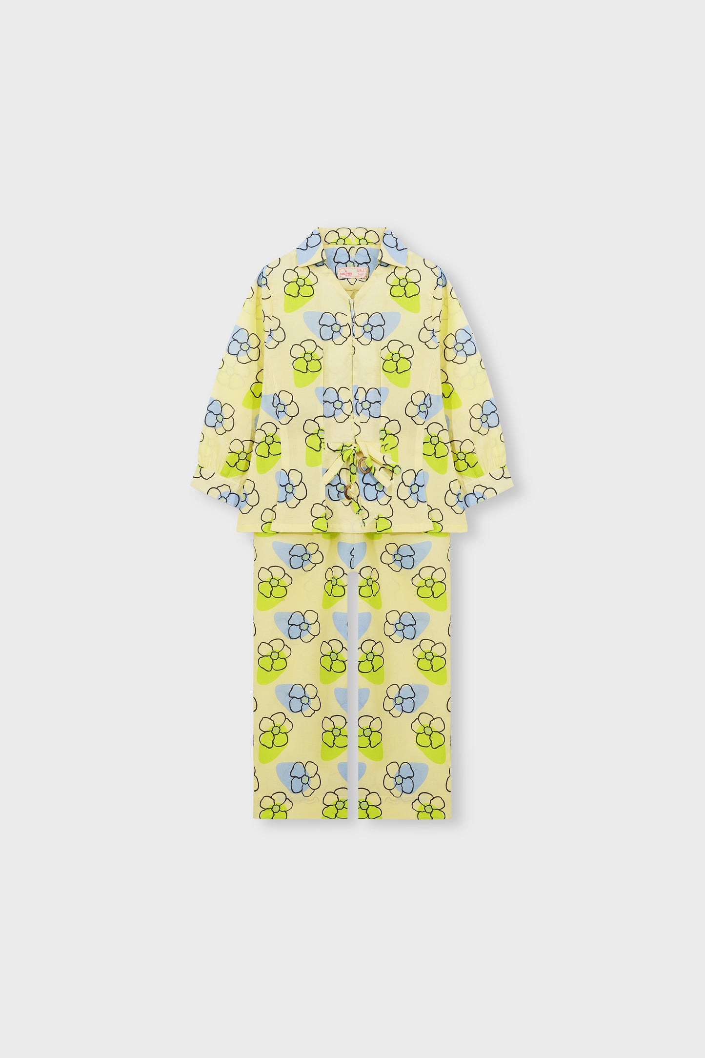 Bright Bloom Button Cotton Co-ord