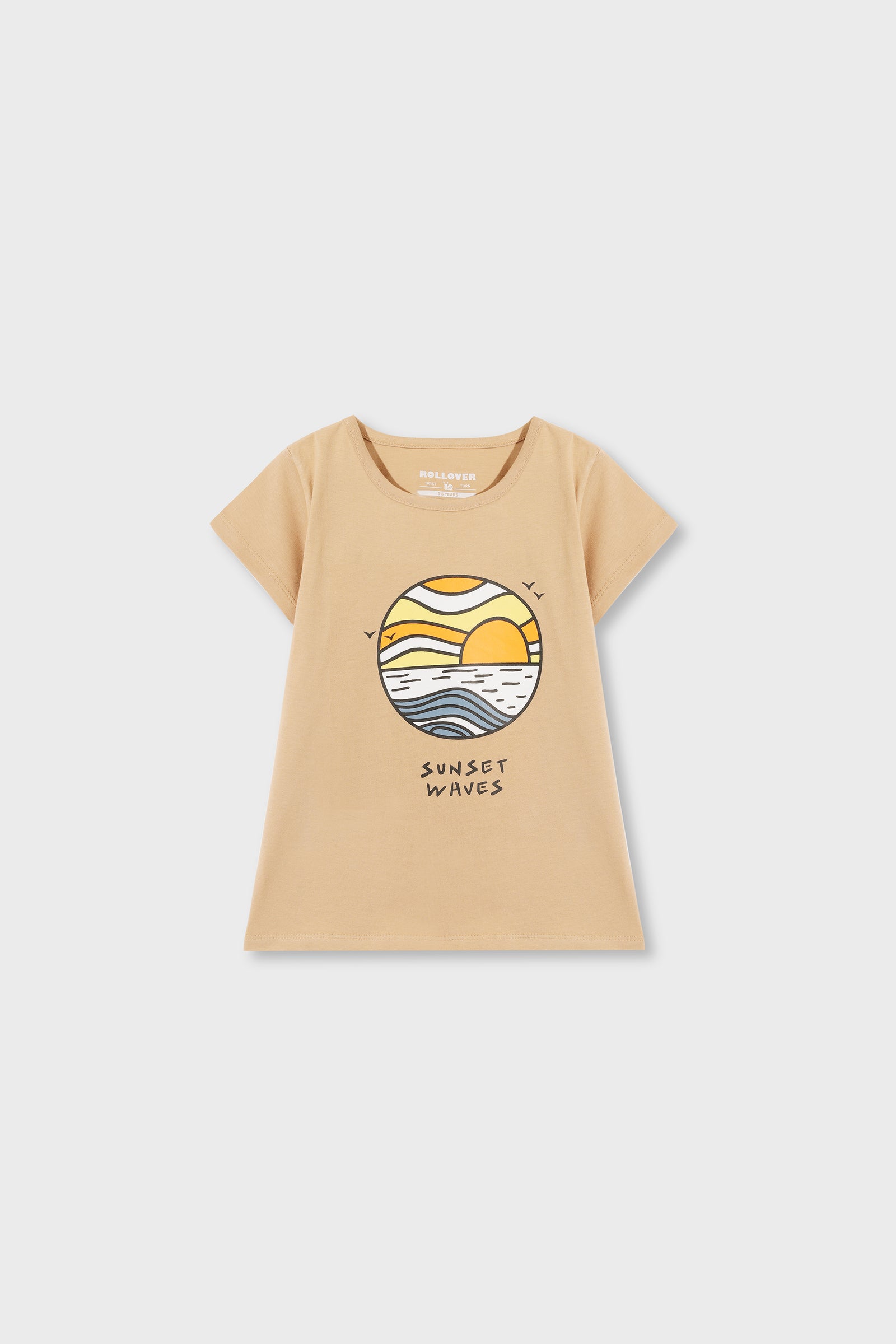 Girls Sunset Waves Graphic Tee
