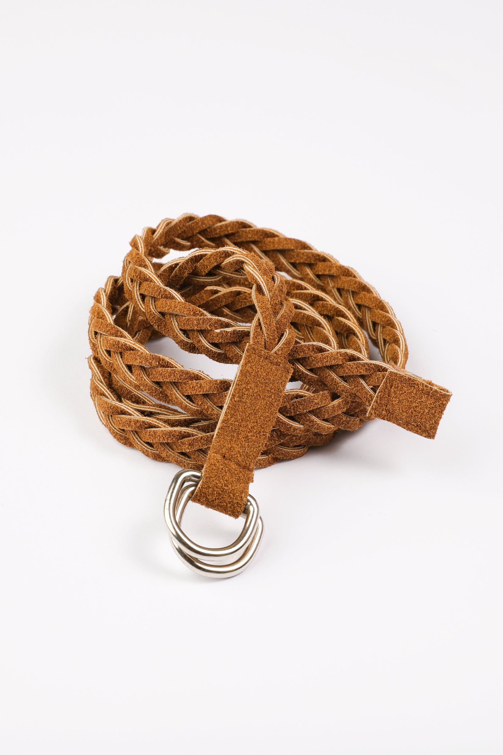 Girls Brown Braid Belt