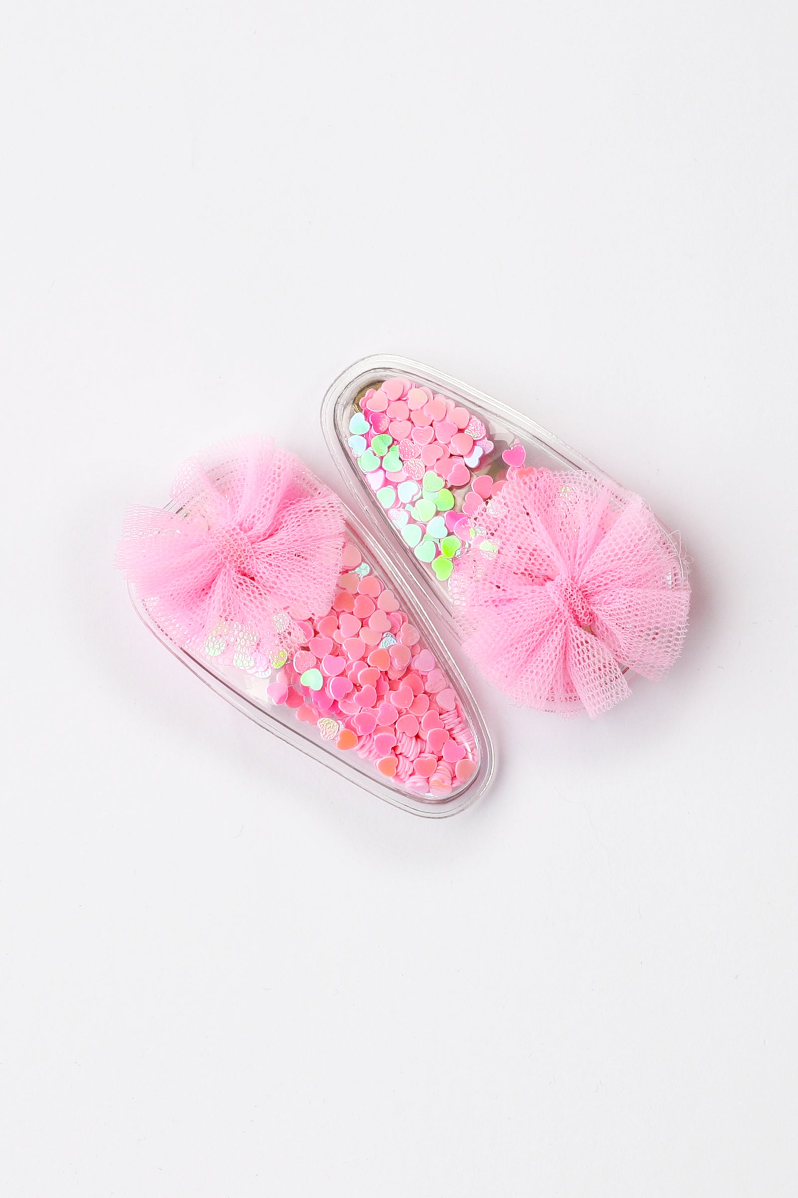 Pink Confetti Hair Clip Set (2)