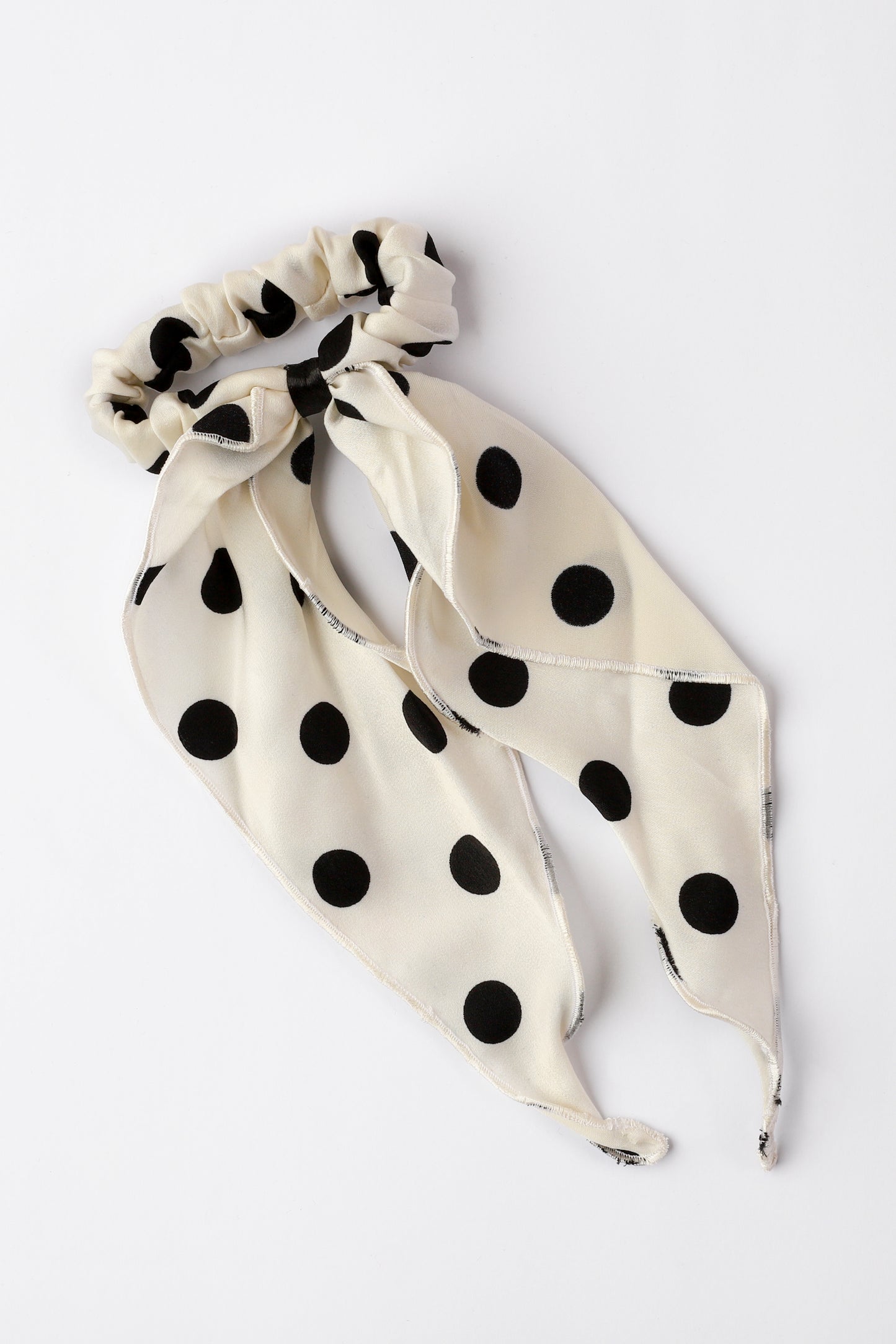 Black and White Polka Dots Scrunchie