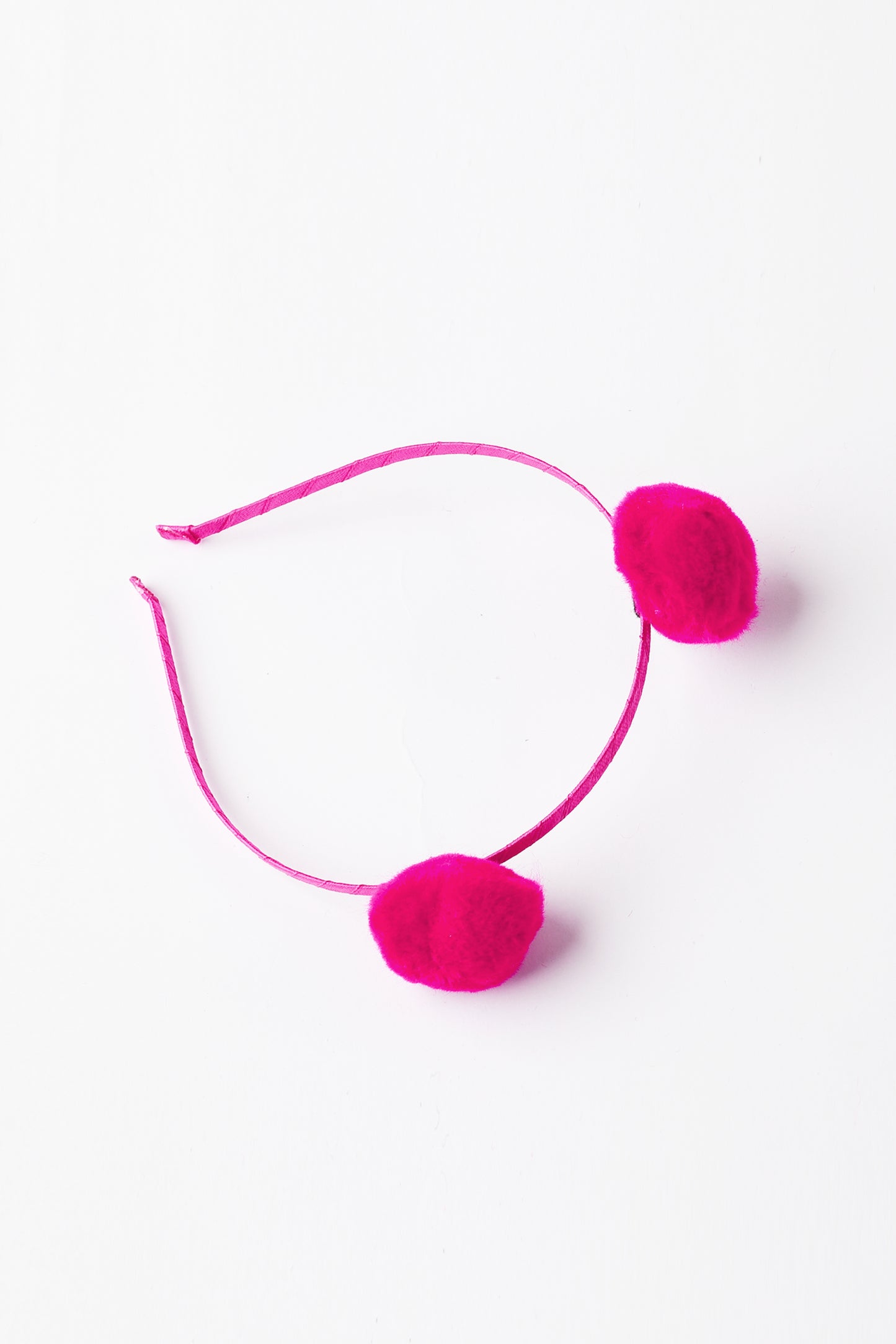 Hot Pink Pompom Headband