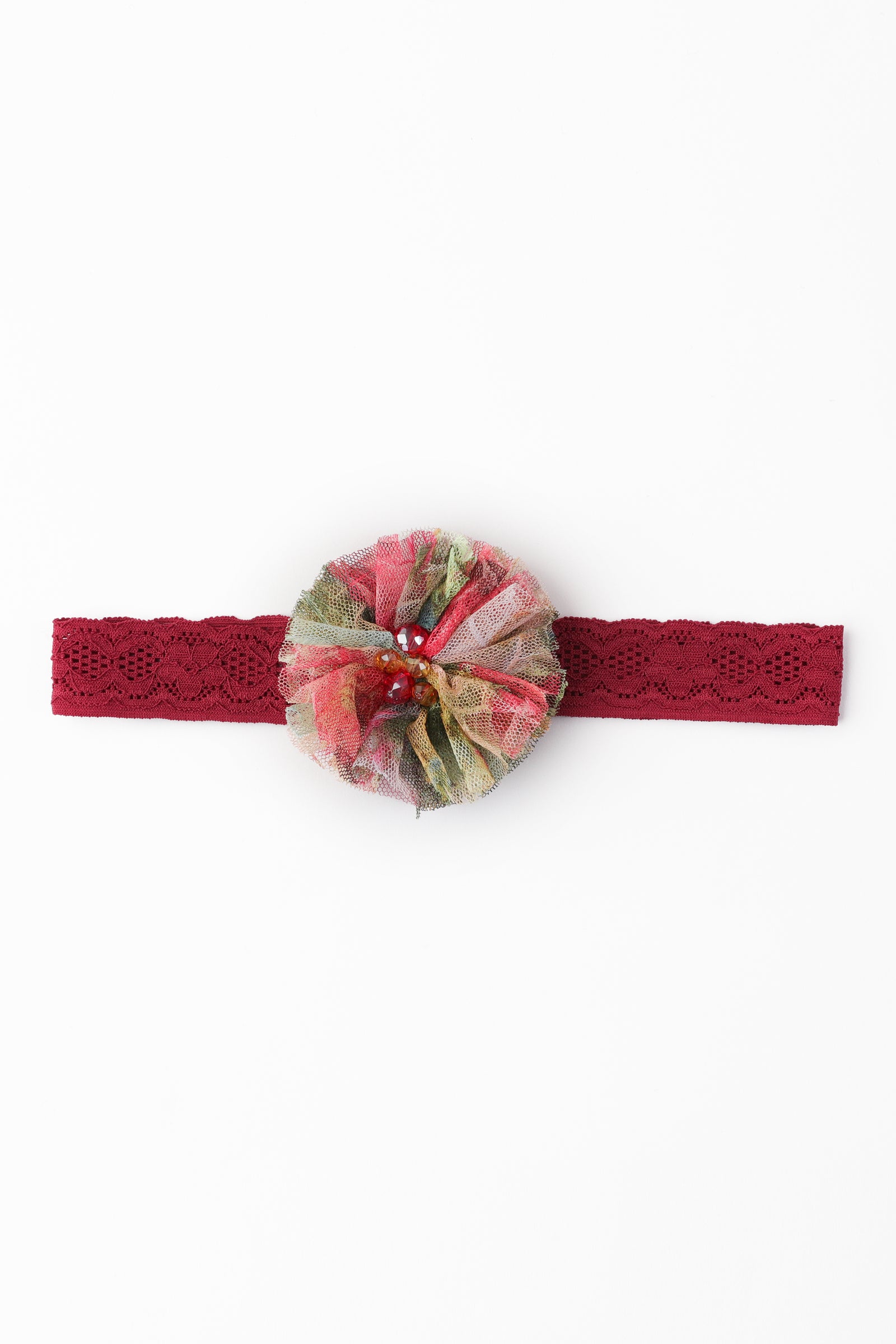 Maroon Lace Headband
