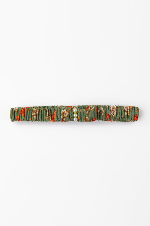 Green Floral Headband