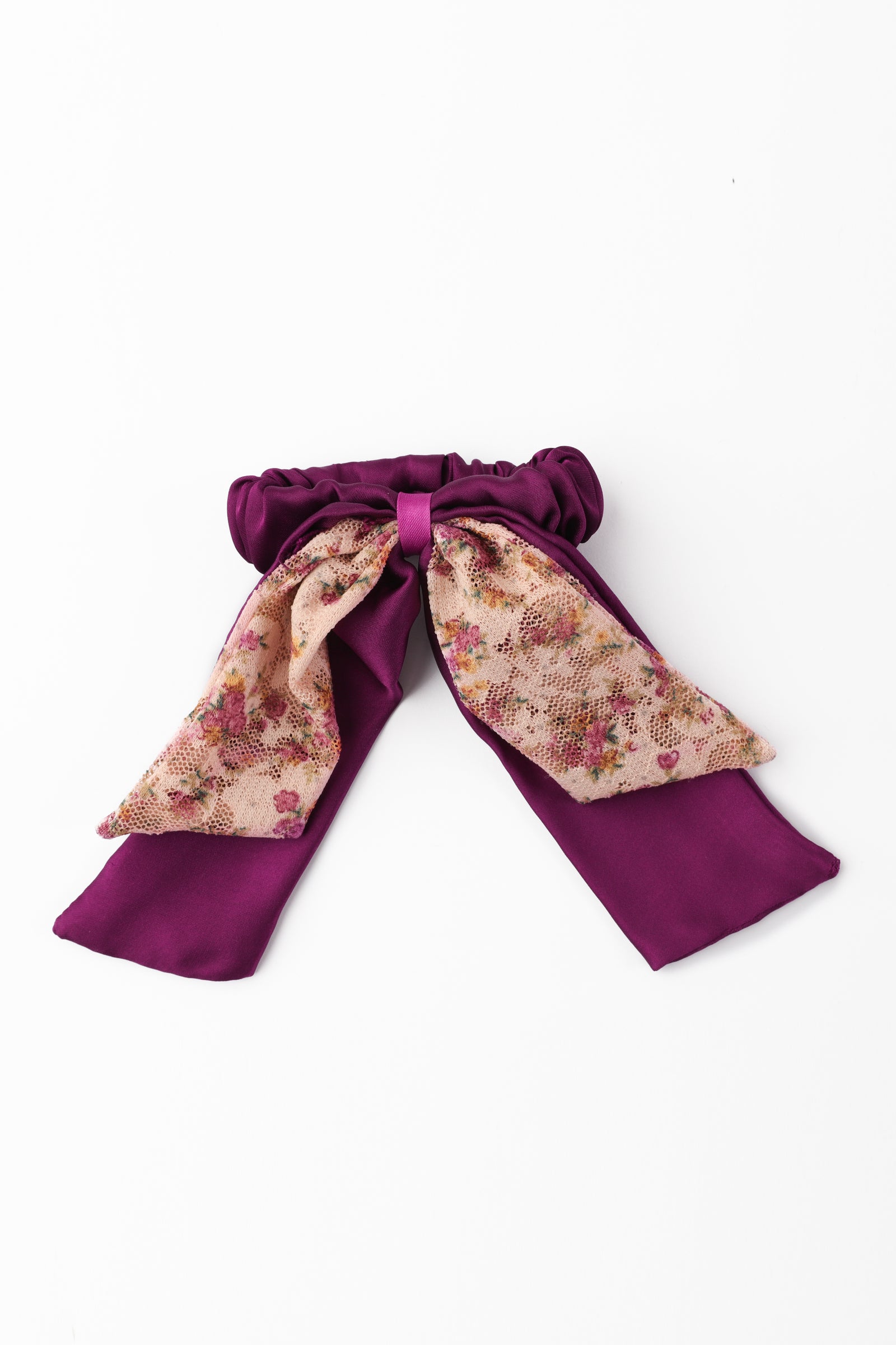 Purple Bow Scrunchie