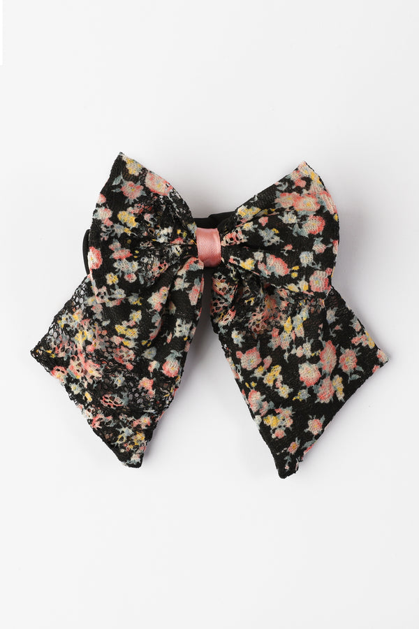 Chic Black Bow Scrunchie