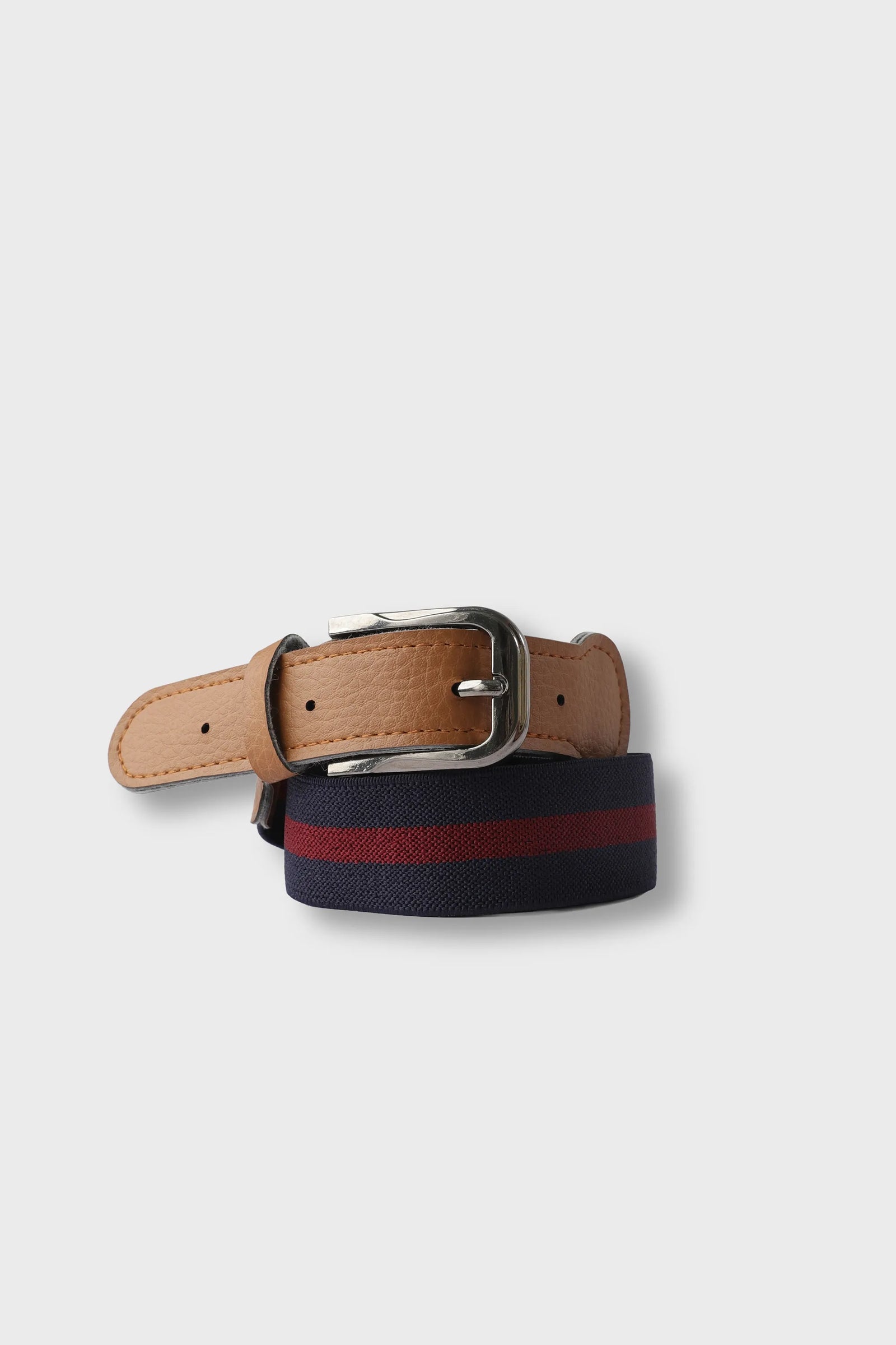 Boys Navy & Red Striped Belt