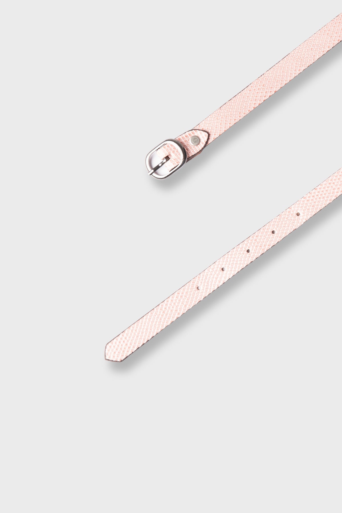 Girls Rosy Pink Textured Leather Belt