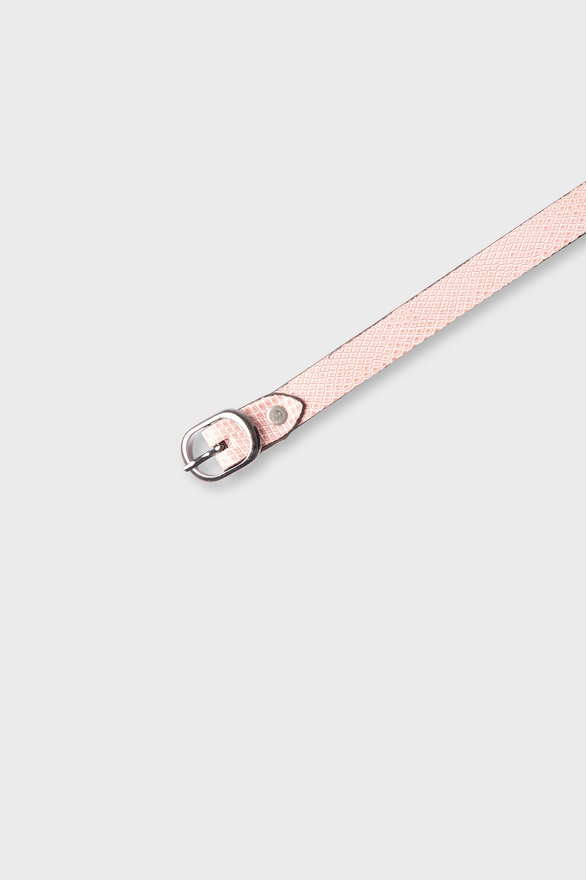 Girls Rosy Pink Textured Leather Belt